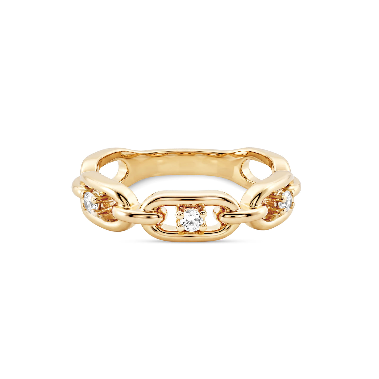 Anel Life Astra em Prata 925 com Banho de Ouro Amarelo 18K e Zircôrnia Incolor