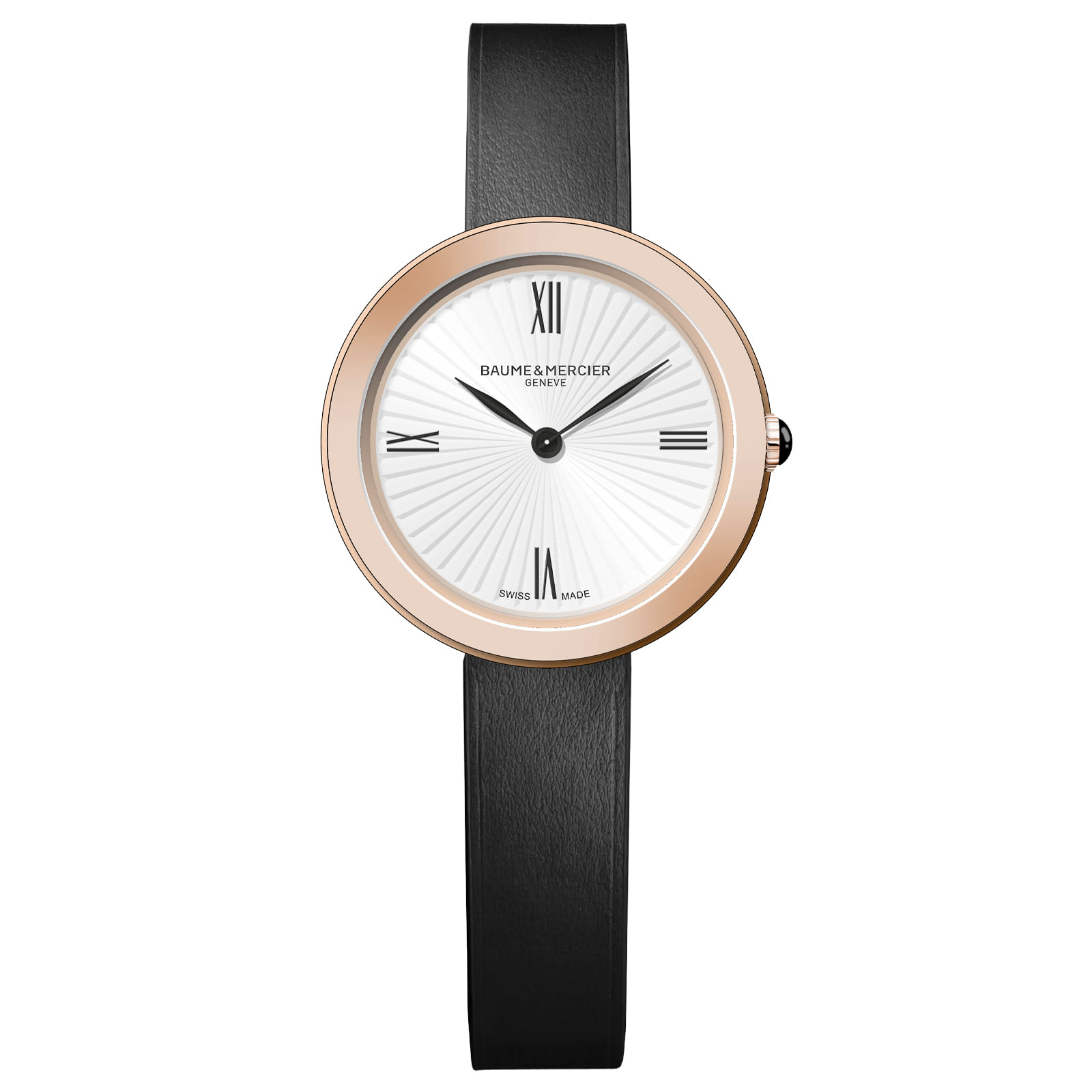 Relógio Baume & Mercier Feminino em Couro Preto M0A10849