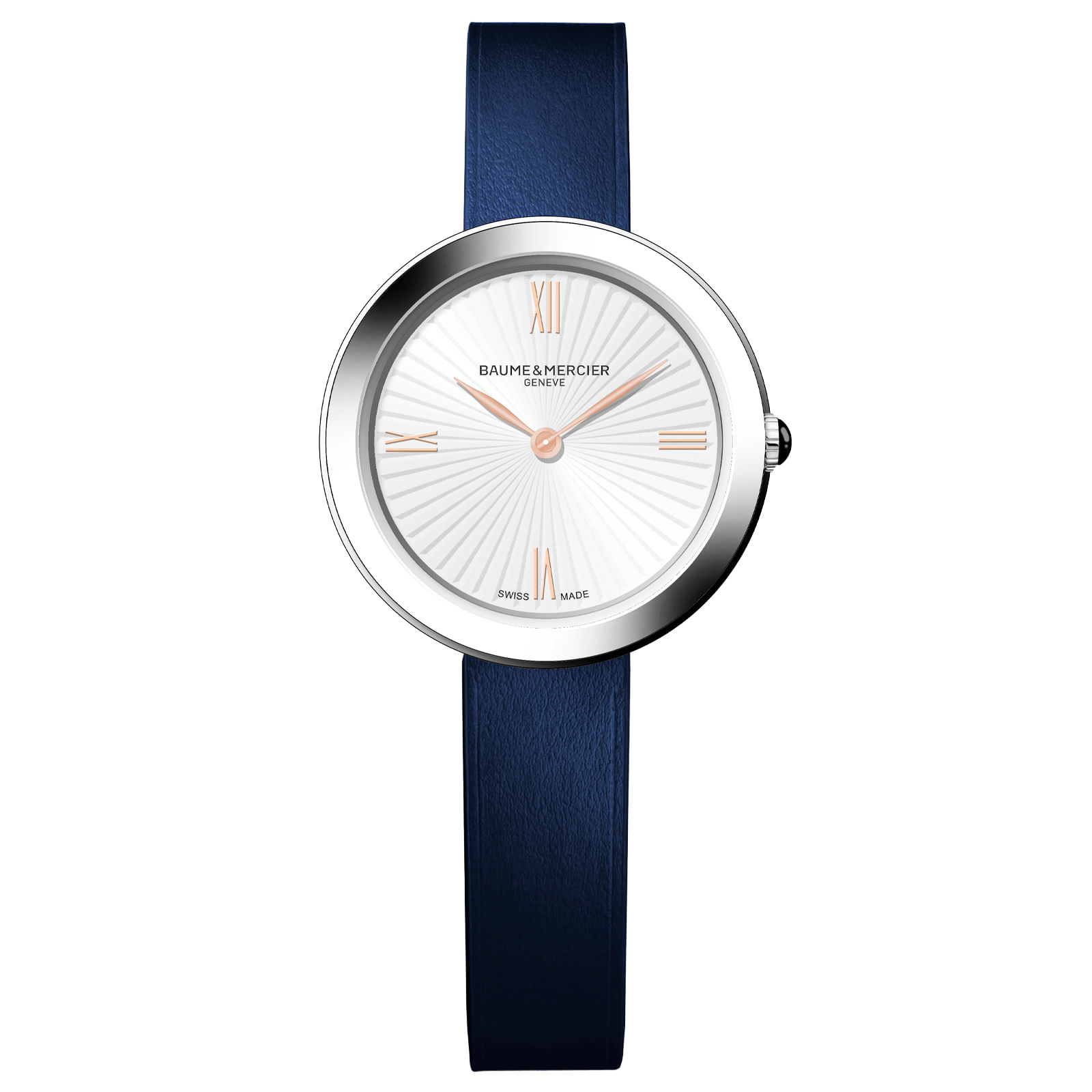 Relógio Baume & Mercier Feminino em Couro Azul M0A10847