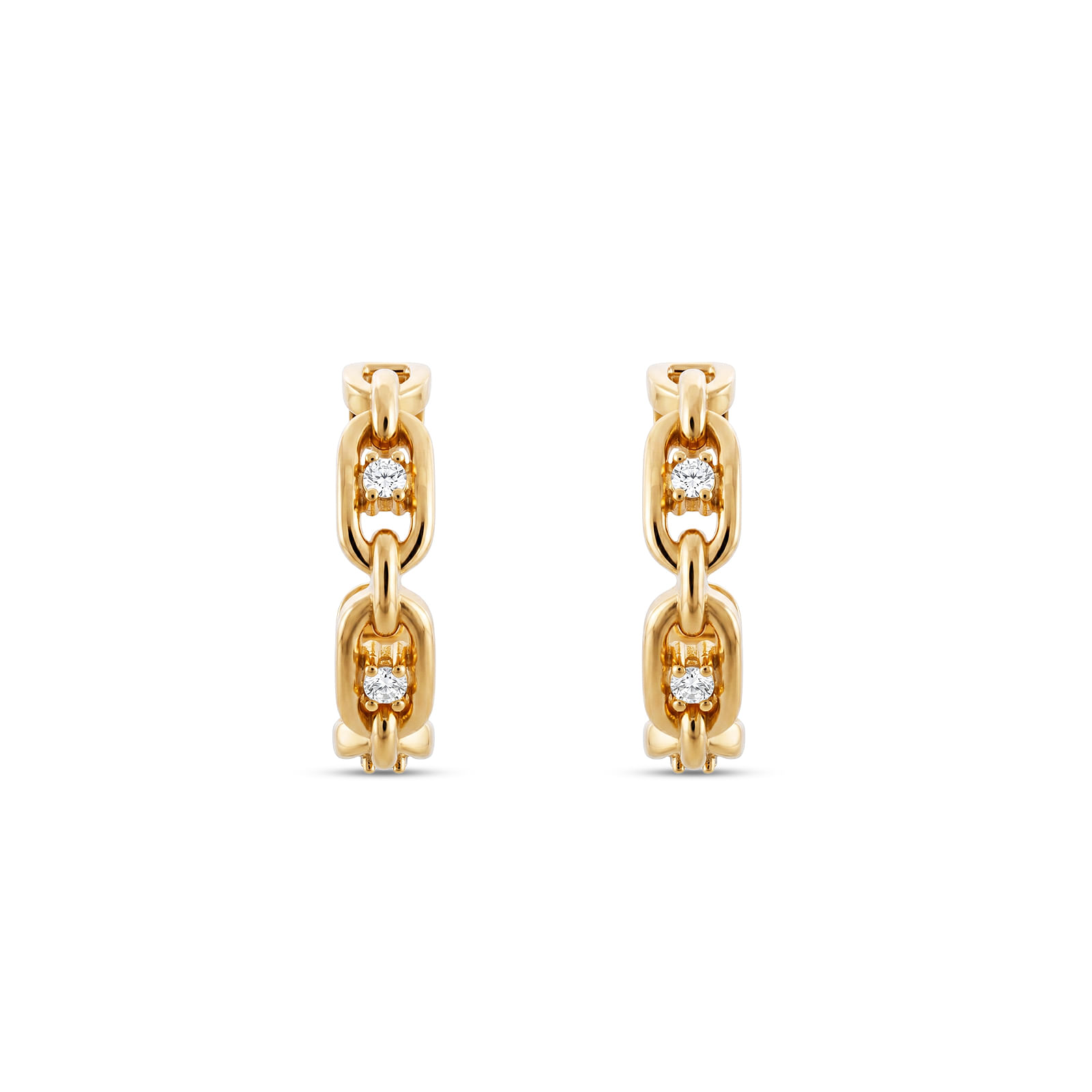Brinco Arloga Life em Prata 925 com Banho de Ouro Amarelo 18K e Zircônia Incolor, 22,35mm