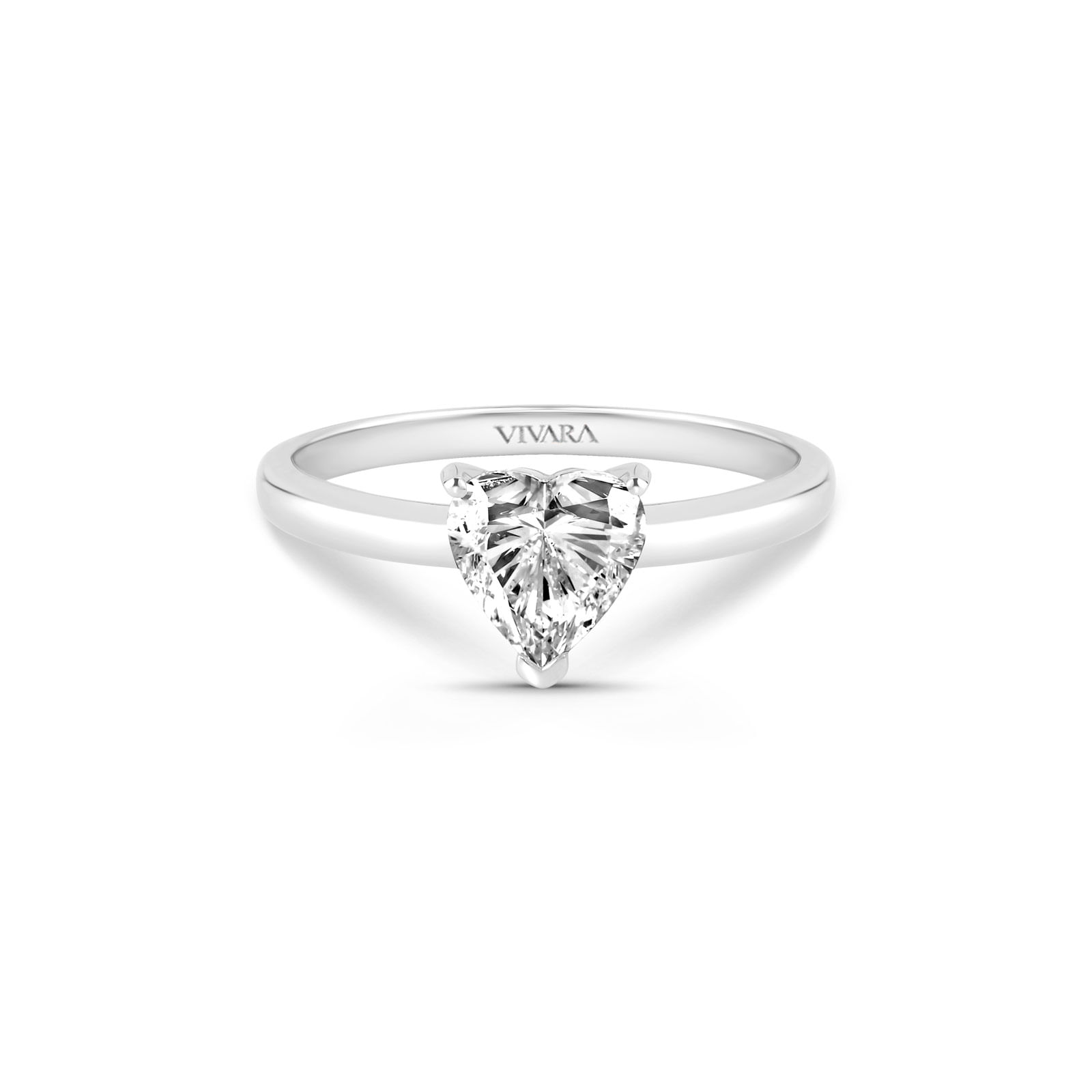 Anel Solitário Cielo em Ouro Branco 18k com Diamante de Laboratório 1ct