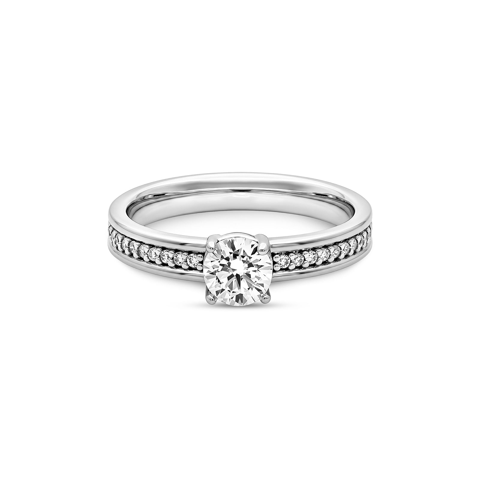 Anel Life Solitário em Prata 925 com Zircônia Incolor