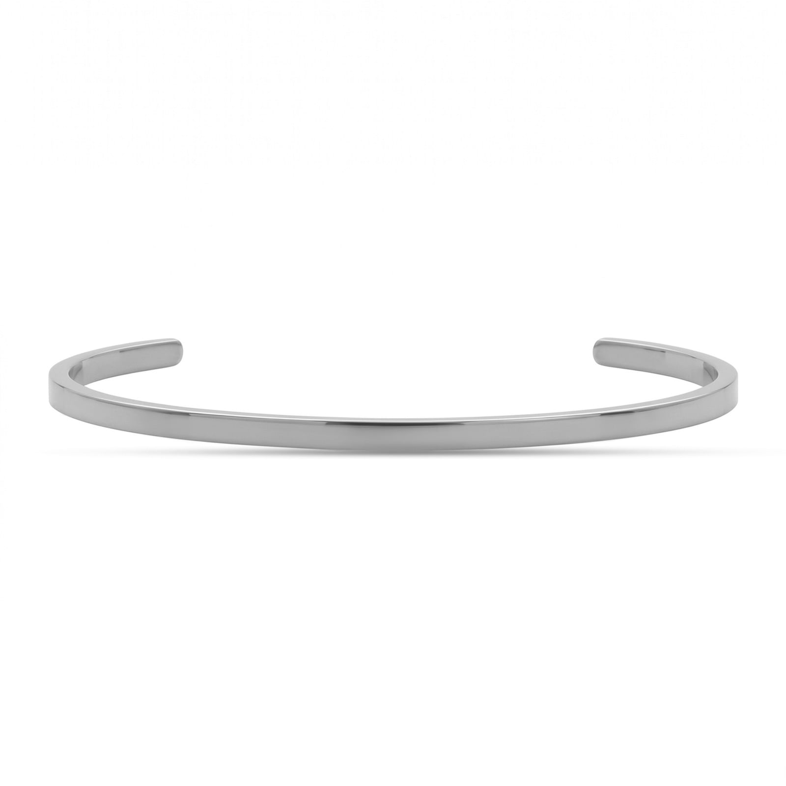 Bracelete Life Masculino em Aço Escovado com Zircônia Incolor