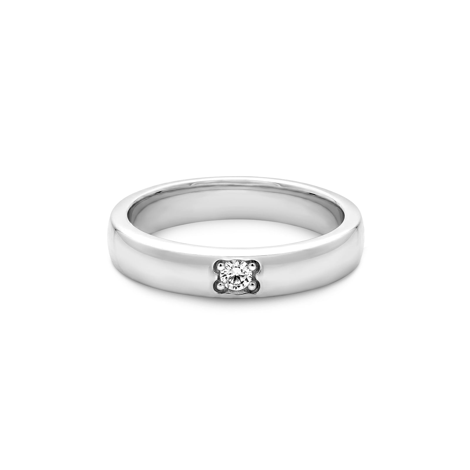 Aliança Life Our Love em Prata 925 com Zircônia Incolor, 4,30mm