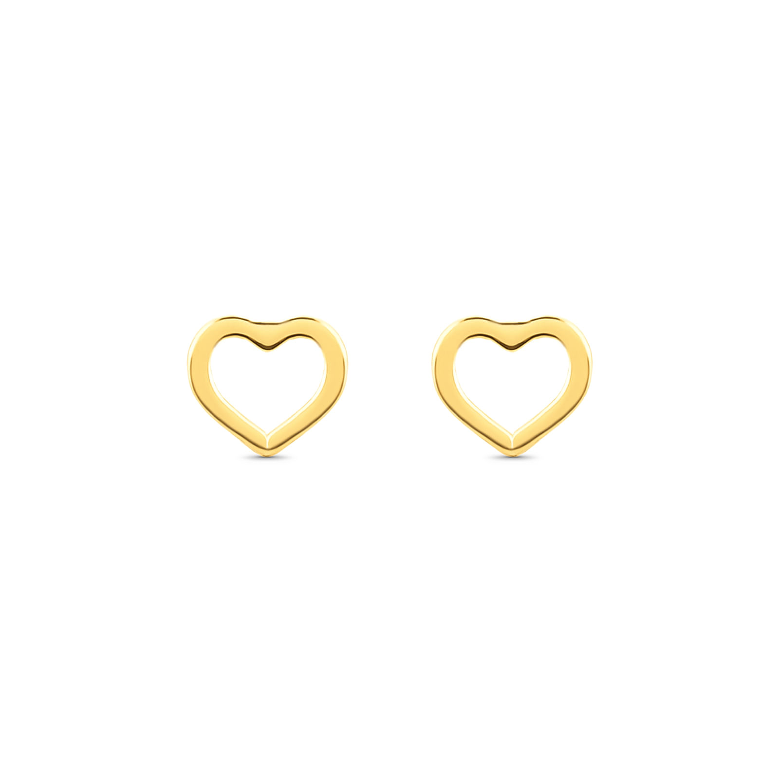 Brinco Gold Forms Coração em Ouro Amarelo 18k