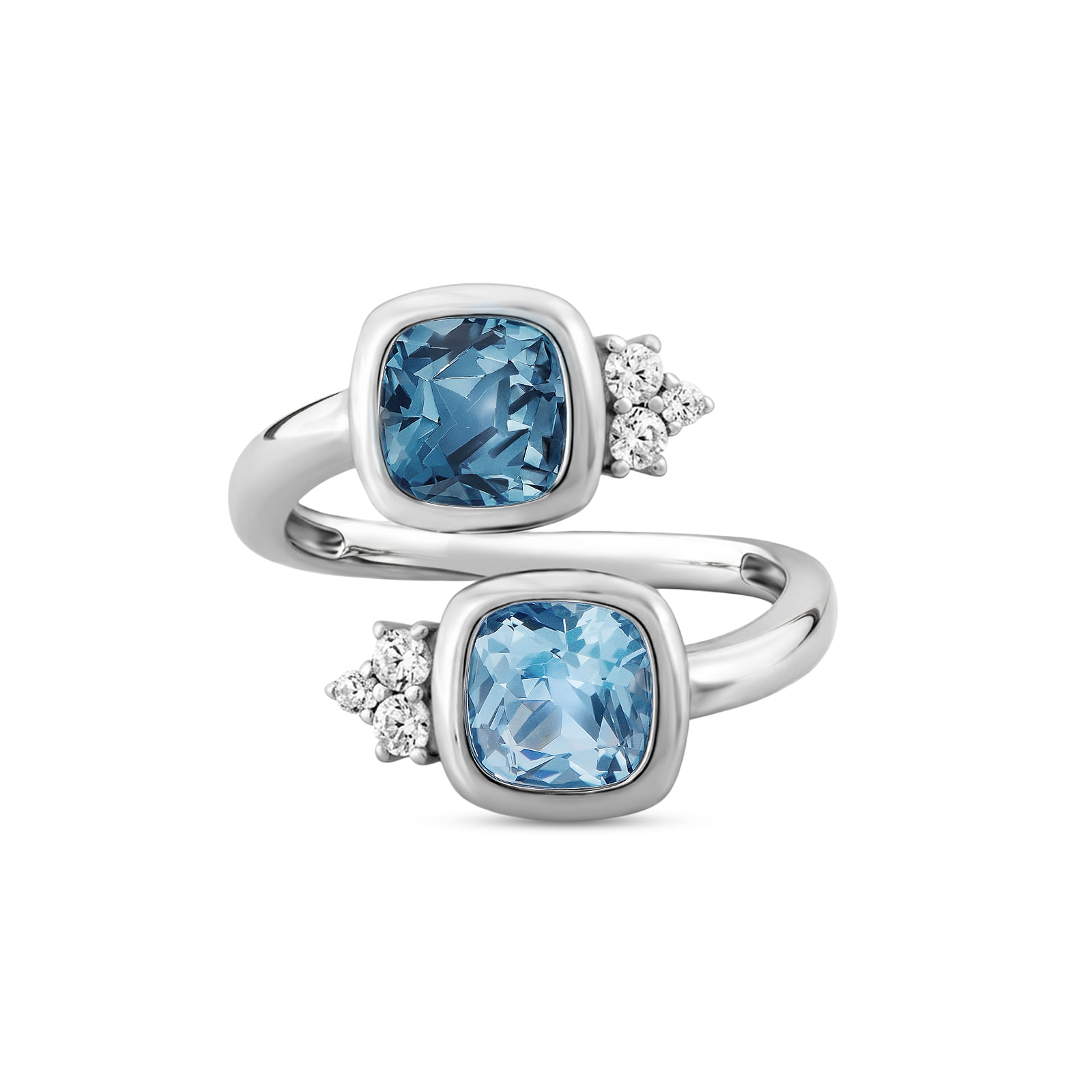 Anel Life Constelação em Prata 925 com Zircônia Azul e Incolor