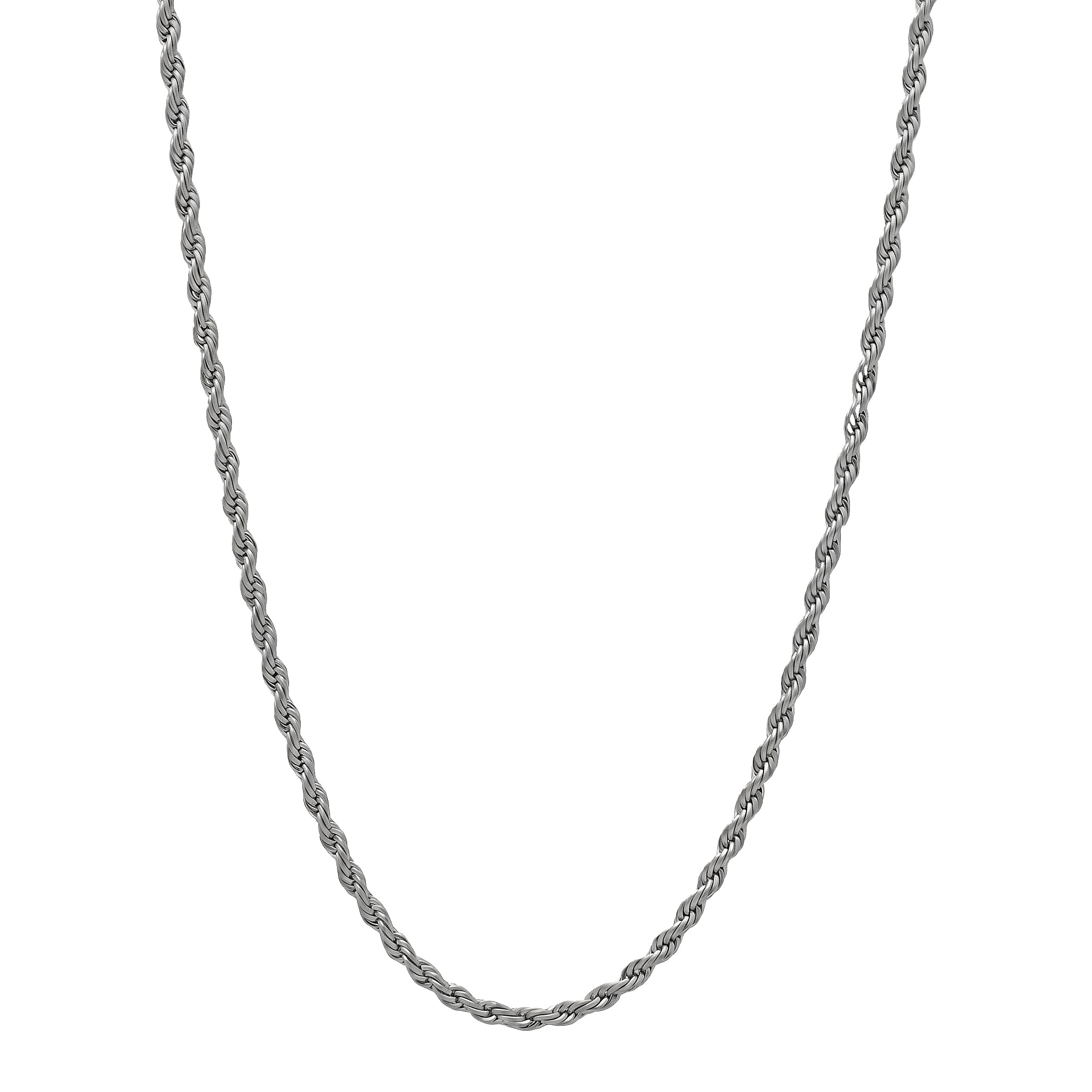 Colar Life Masculino em Aço Escovado, 60 cm