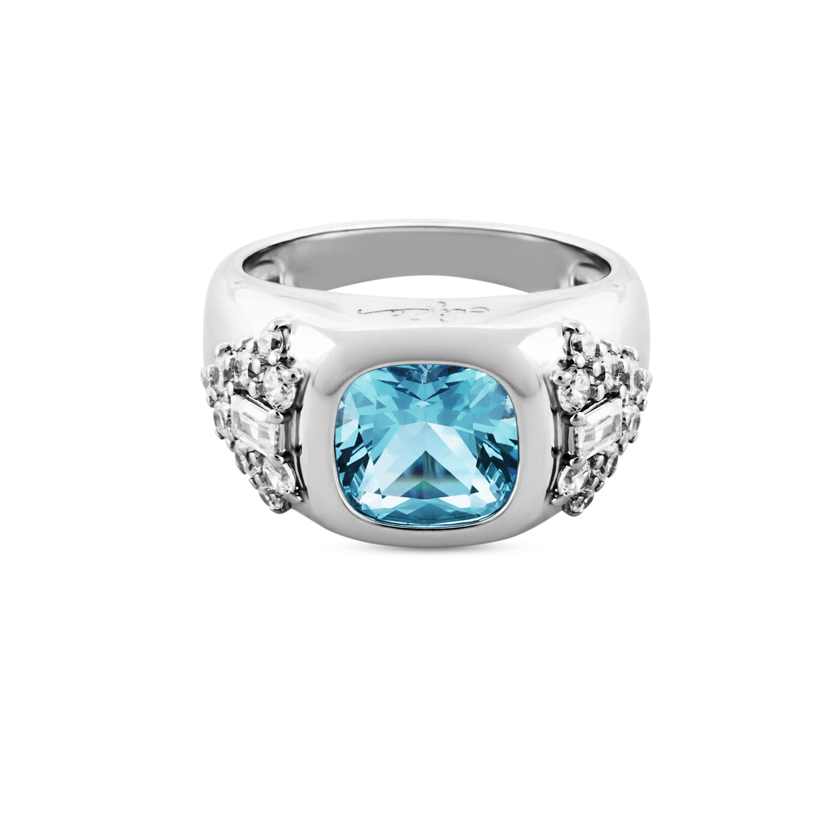 Anel Life Constelação em Prata 925 com Zircônia Azul e Incolor