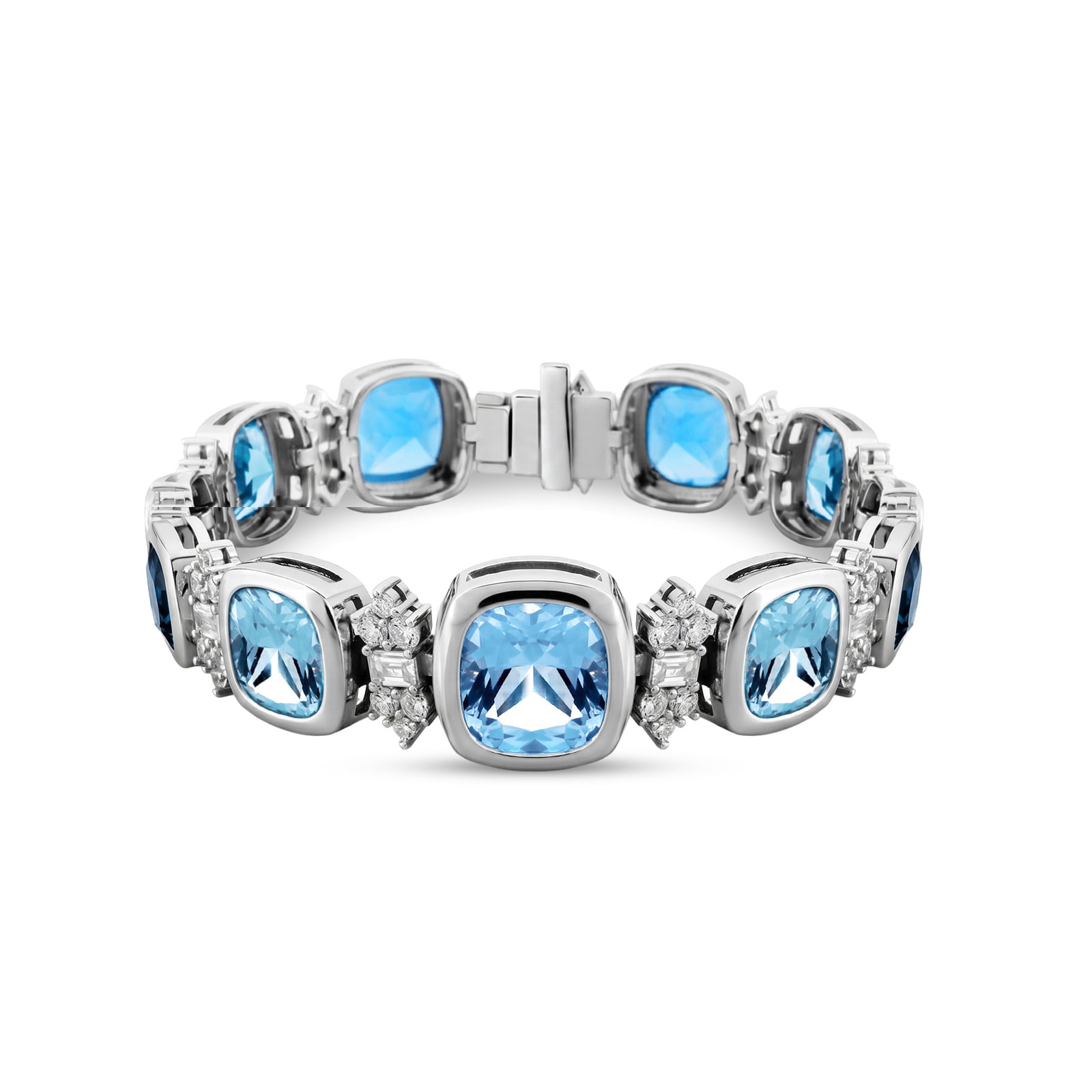 Pulseira Life Constelação em Prata 925 com Zircônia Azul e Incolor