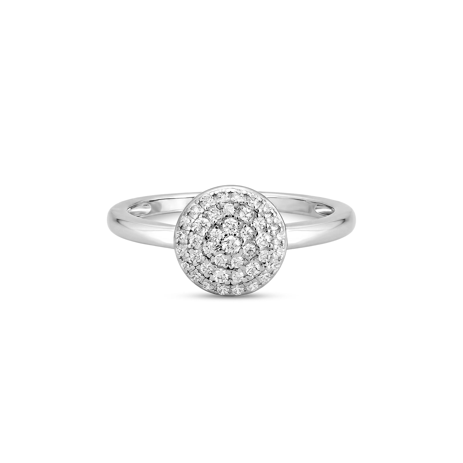 Anel Life Pavê em Prata 925 com Zircônia Incolor