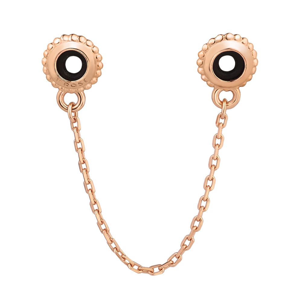 Corrente de Segurança Life Stopper em Liga Rosé com Banho de Ouro Rosé 18k