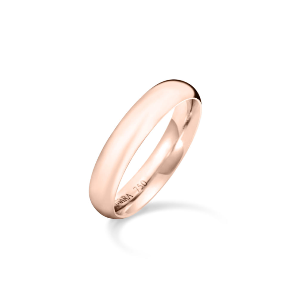 Aliança Lovely em Ouro Rosé 18k, 3,8mm