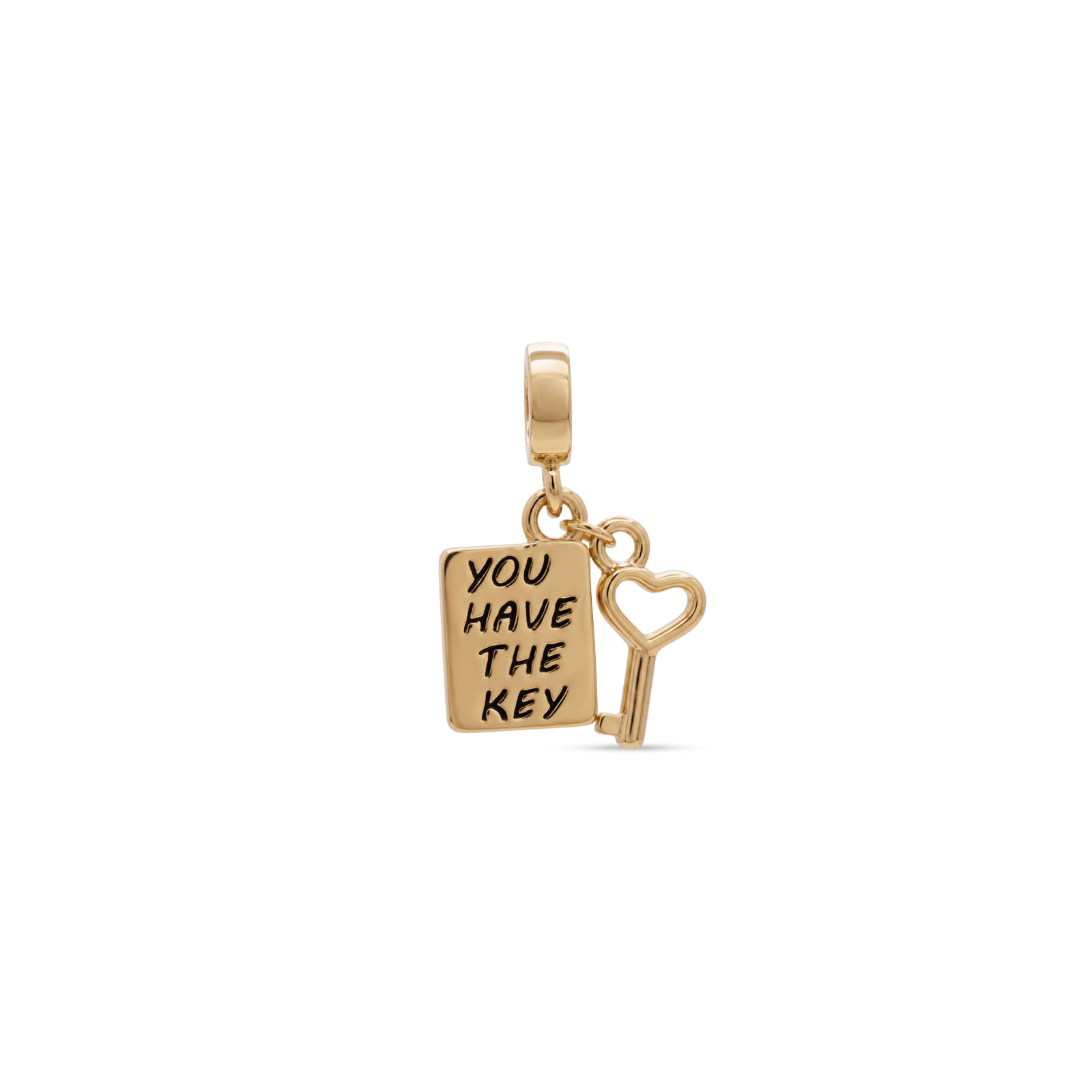 Pintente Life Amor Chave em Prata 925 com Banho de Ouro Amarelo