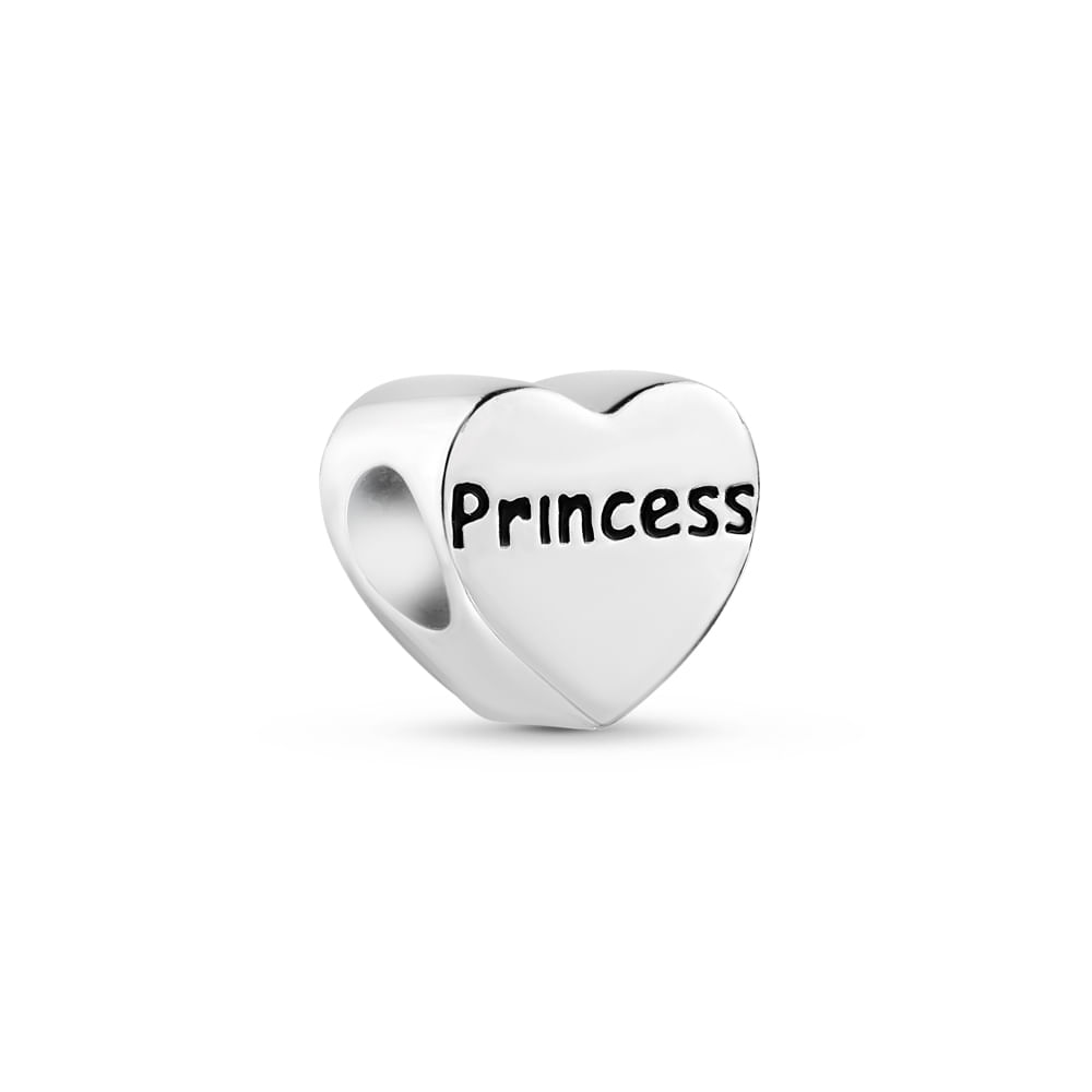 Separador Life Mama Coração Princess em Prata 925 com Pedras Incolores