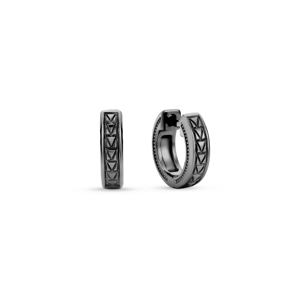 Argola Forza em Prata 925 com Ródio Negro, 13,5mm