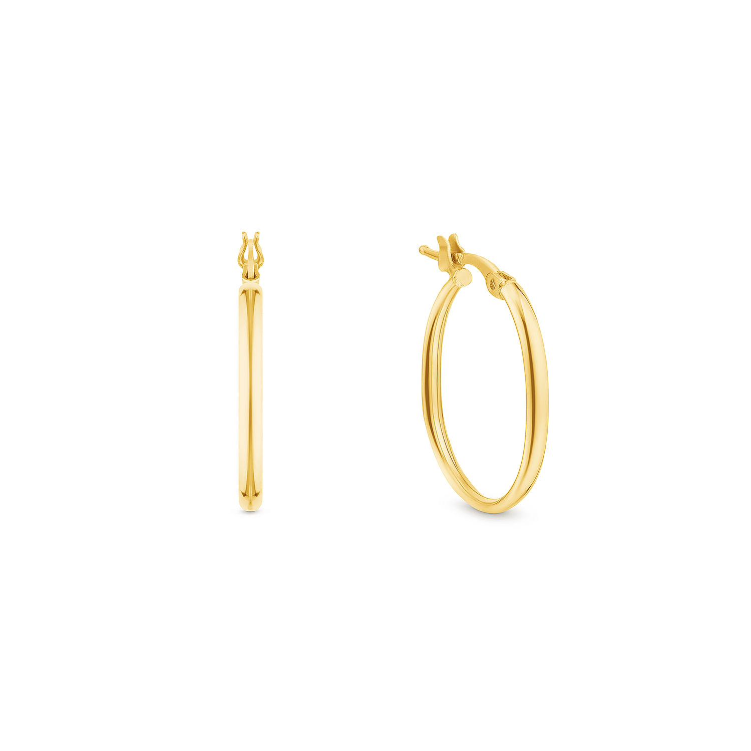 Argola Oval em Ouro Amarelo 18k, 22mm