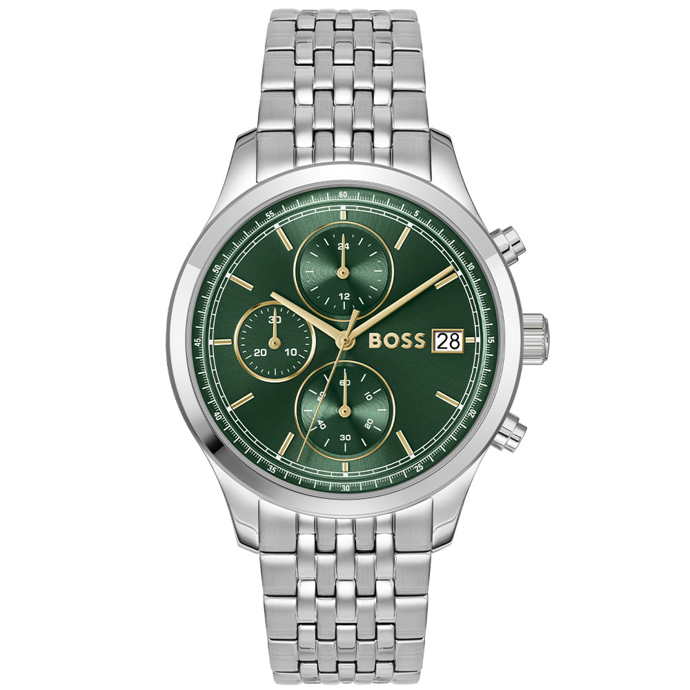 Relógio Boss Stratus Masculino em Aço Prateado 1514330