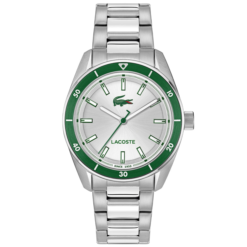 Relógio Lacoste Boston Masculino em Aço Prateado 2011487