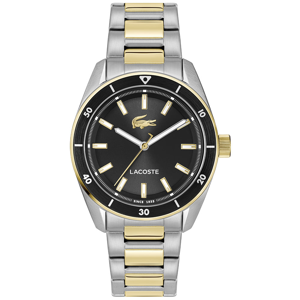 Relógio Lacoste Boston Masculino em Aço Prateado e Dourado 2011488