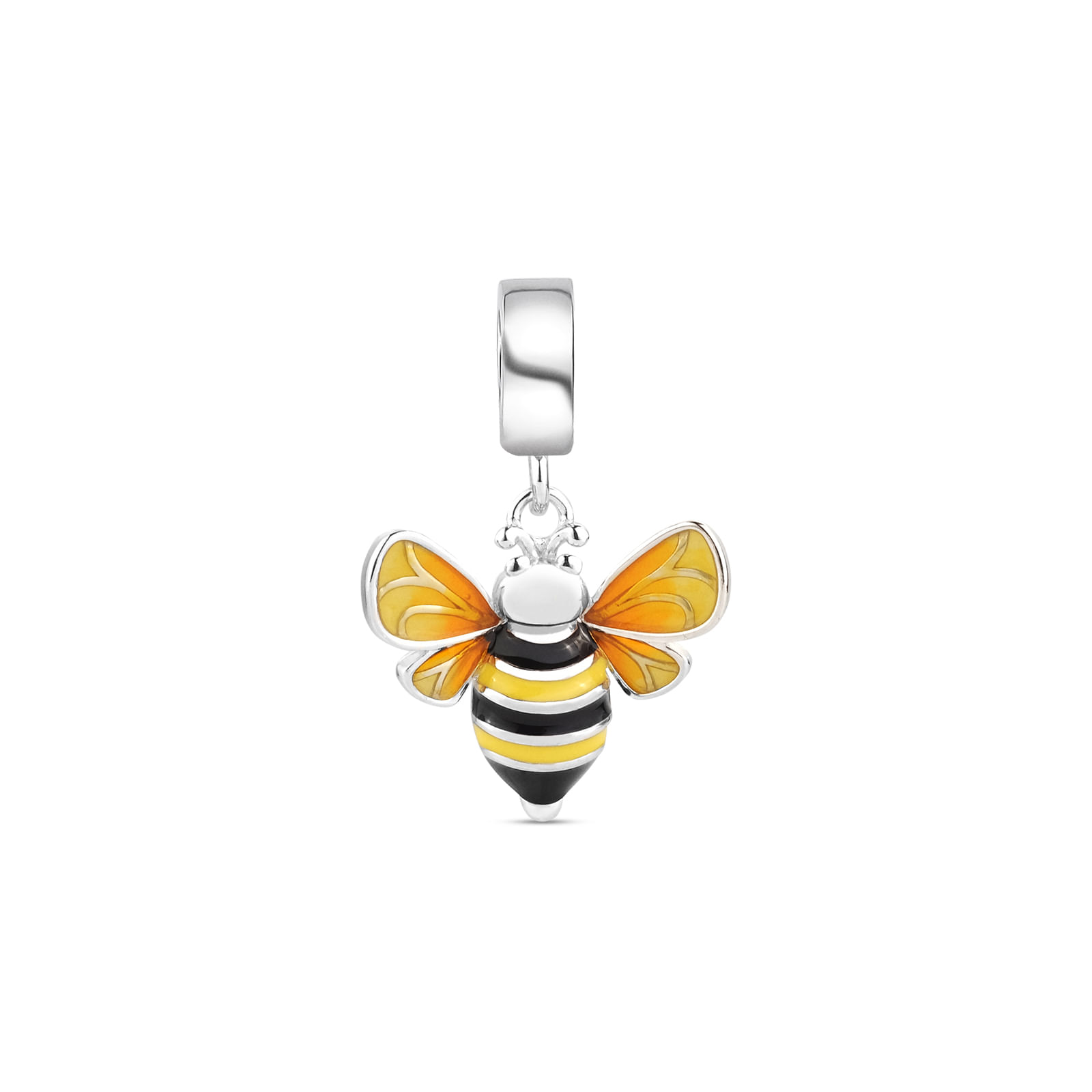 Pingente Life Animal Abelha em Prata 925 com Esmalte