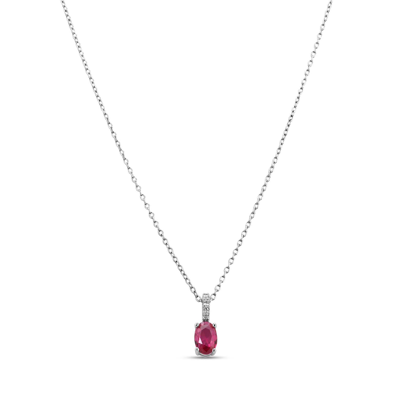 Colar Life Special em Prata 925 com Zircônia Rosa e Incolor