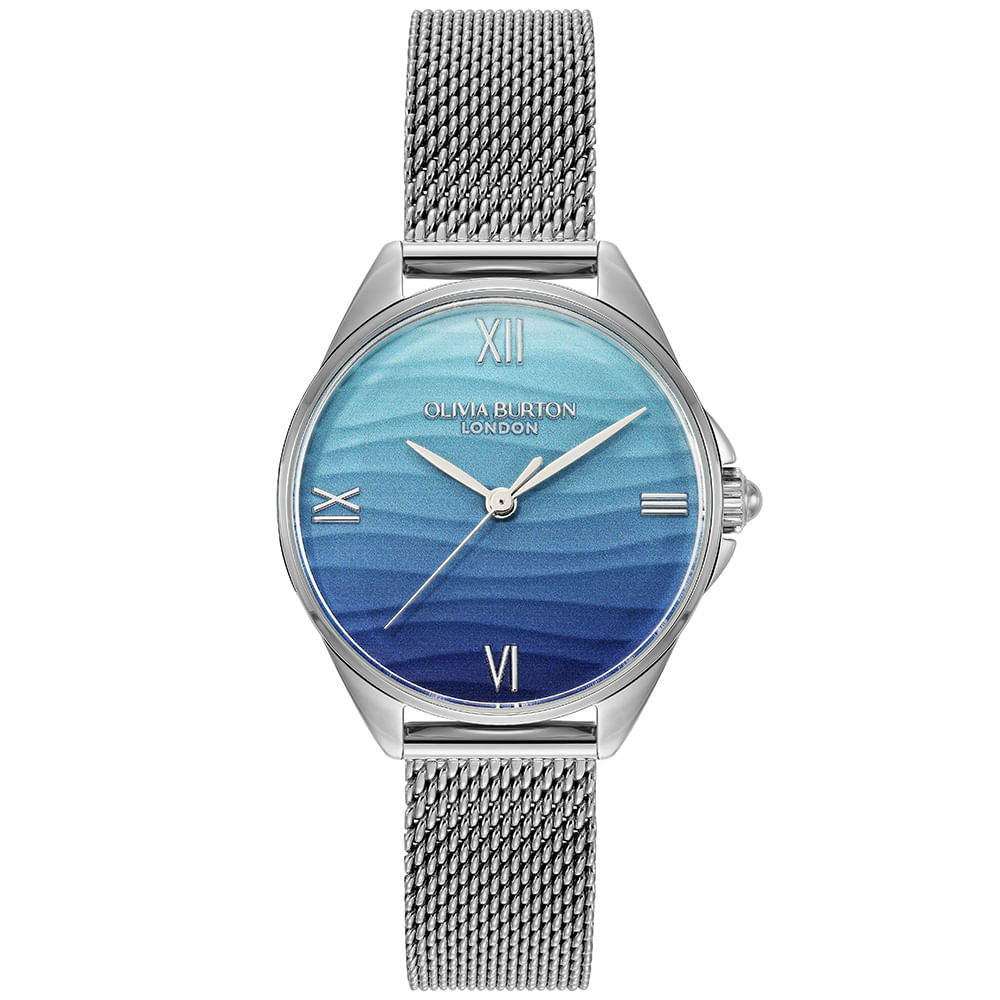 Relógio Olivia Burton Azure Feminino em Aço Prateado 24000335