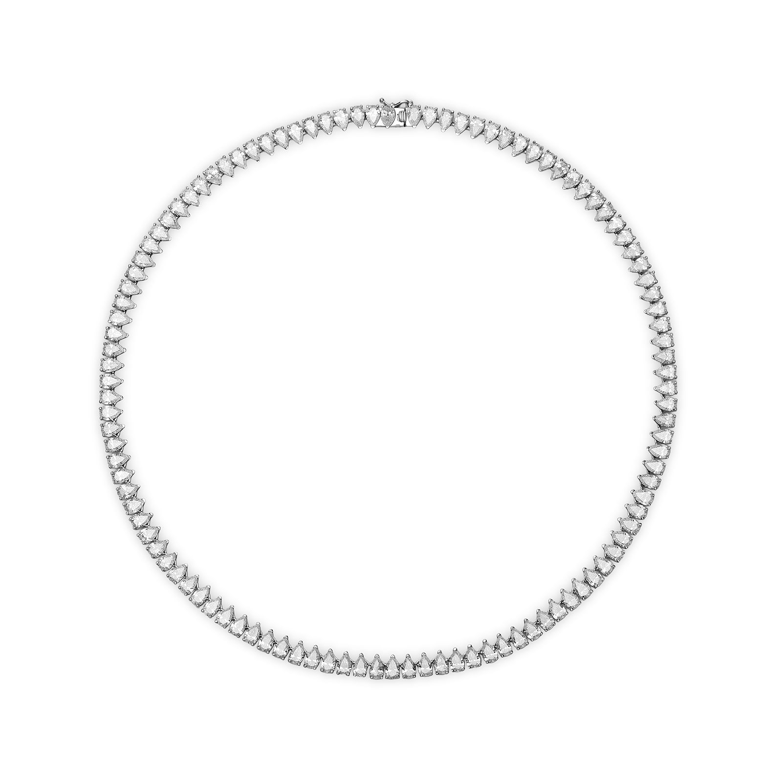 Colar Venere em Ouro Branco 18K com Diamante de Laboratório 34,8 CT