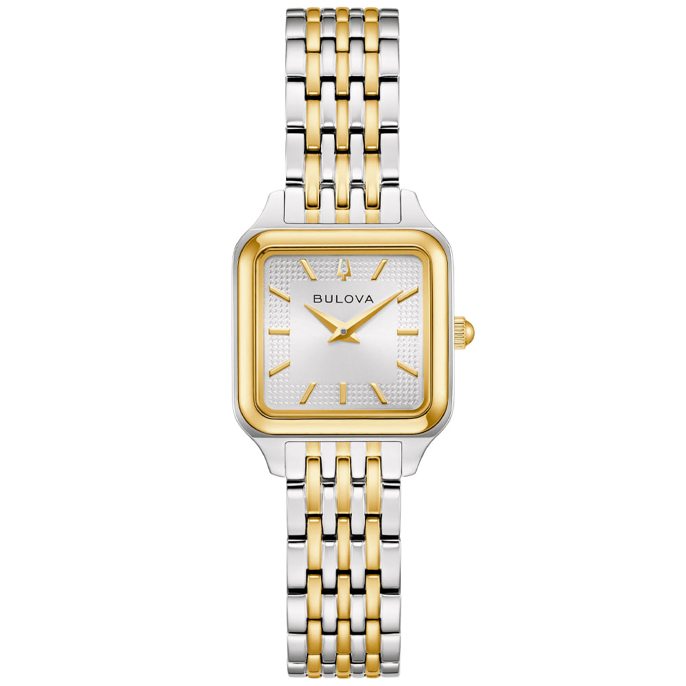 Relógio Bulova Sutton Feminino em Aço Prateado e Dourado 98L330N