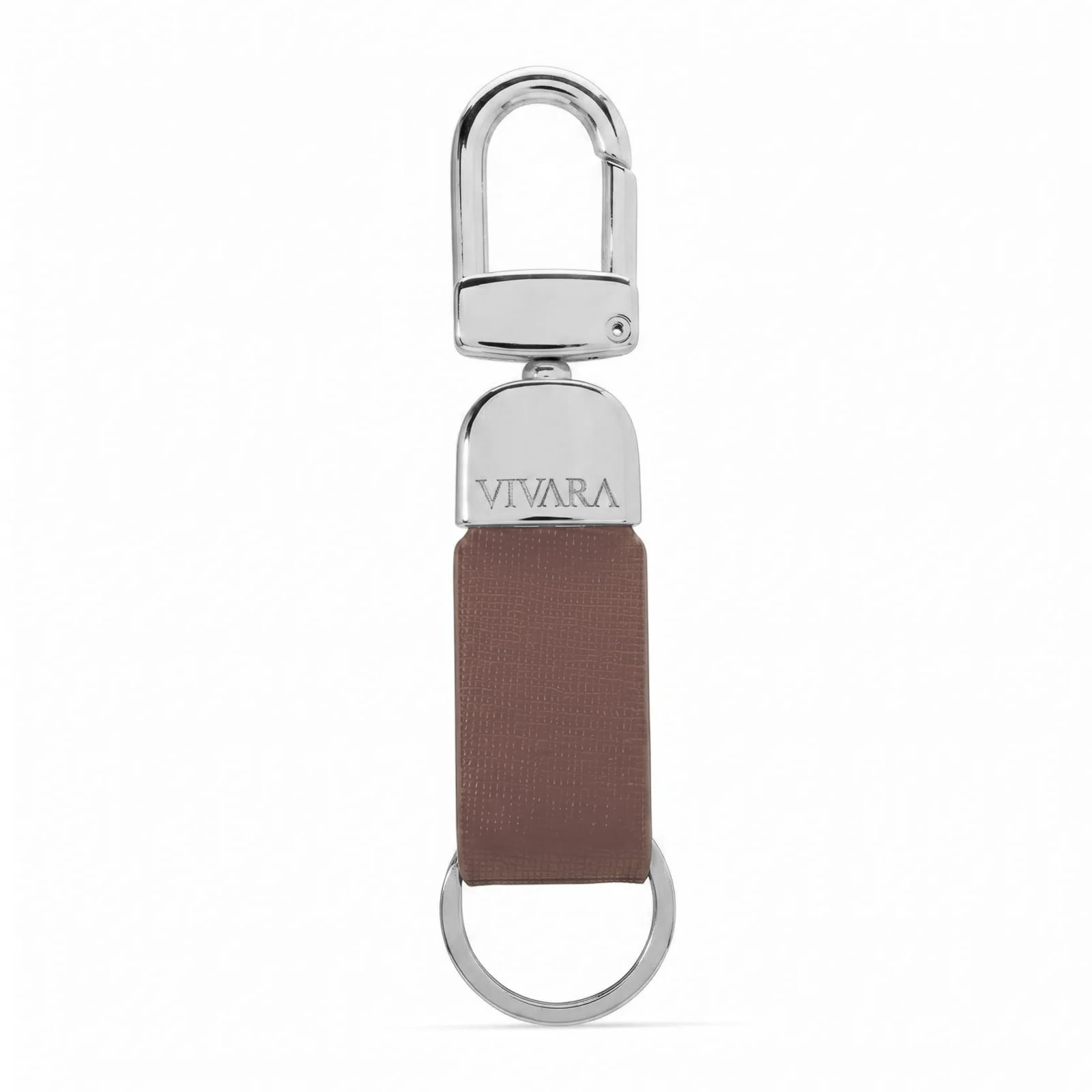 Chaveiro Vivara em Couro Café