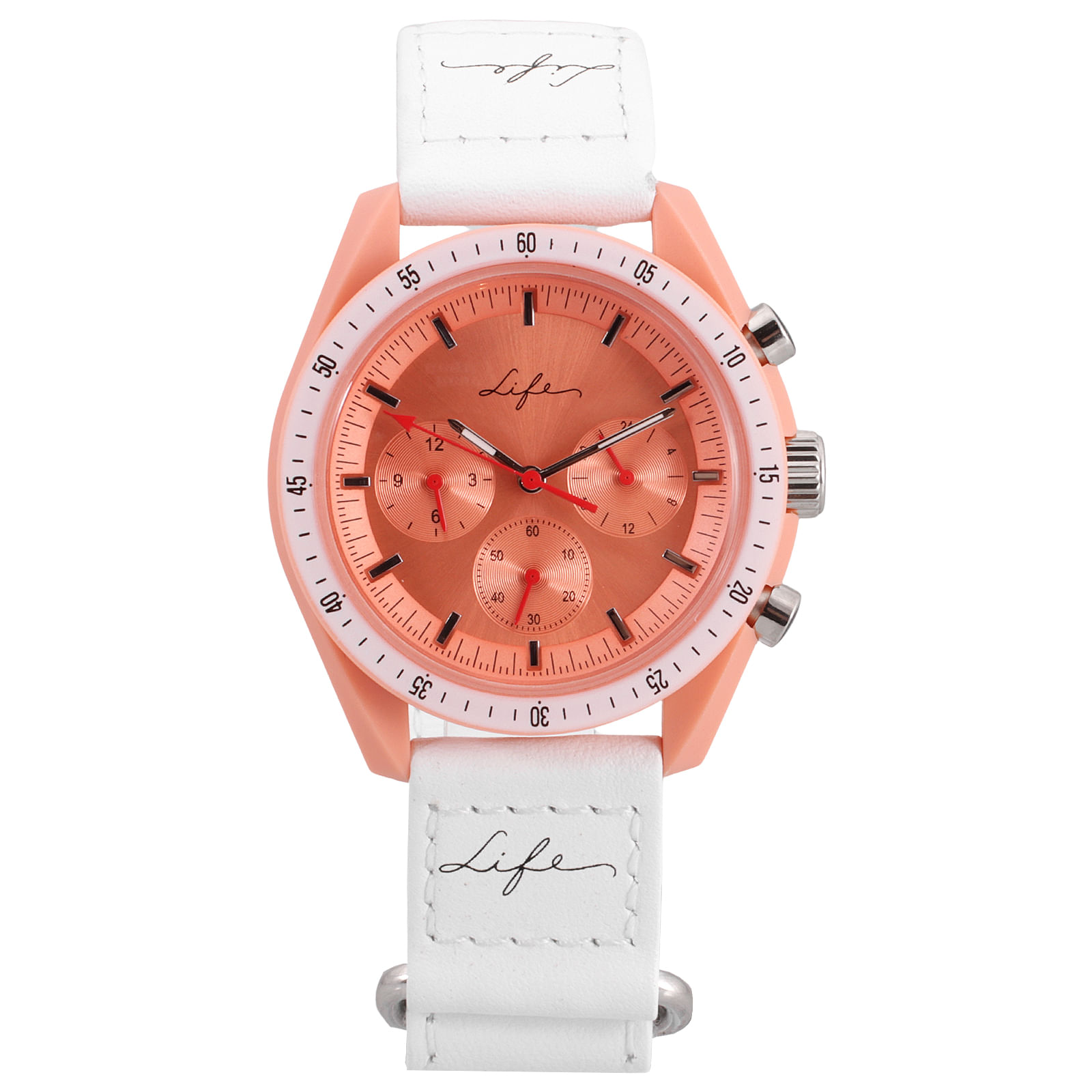 Relógio Life Feminino em Couro Branco