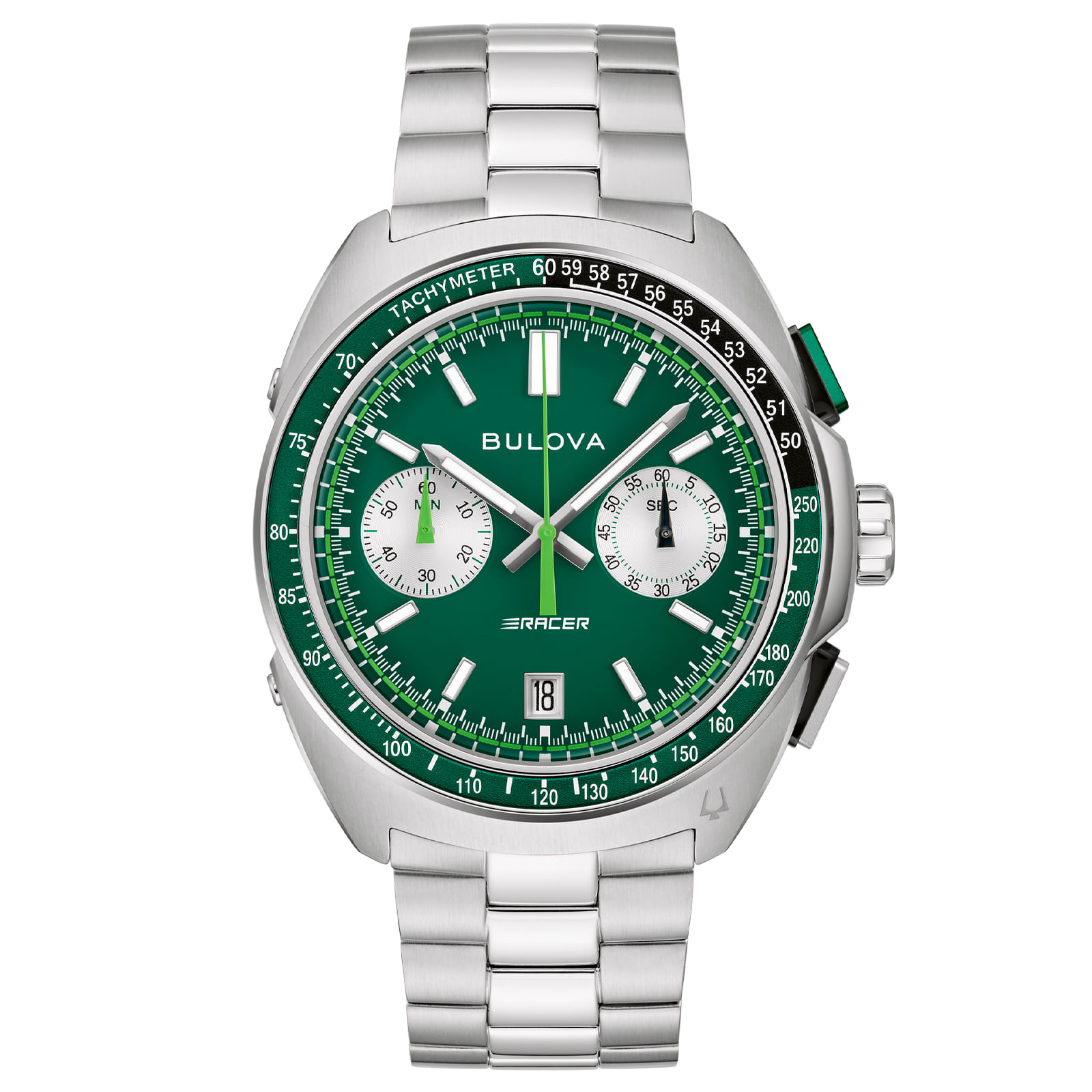 Relógio Bulova Racer Masculino em Aço Prateado 98B468