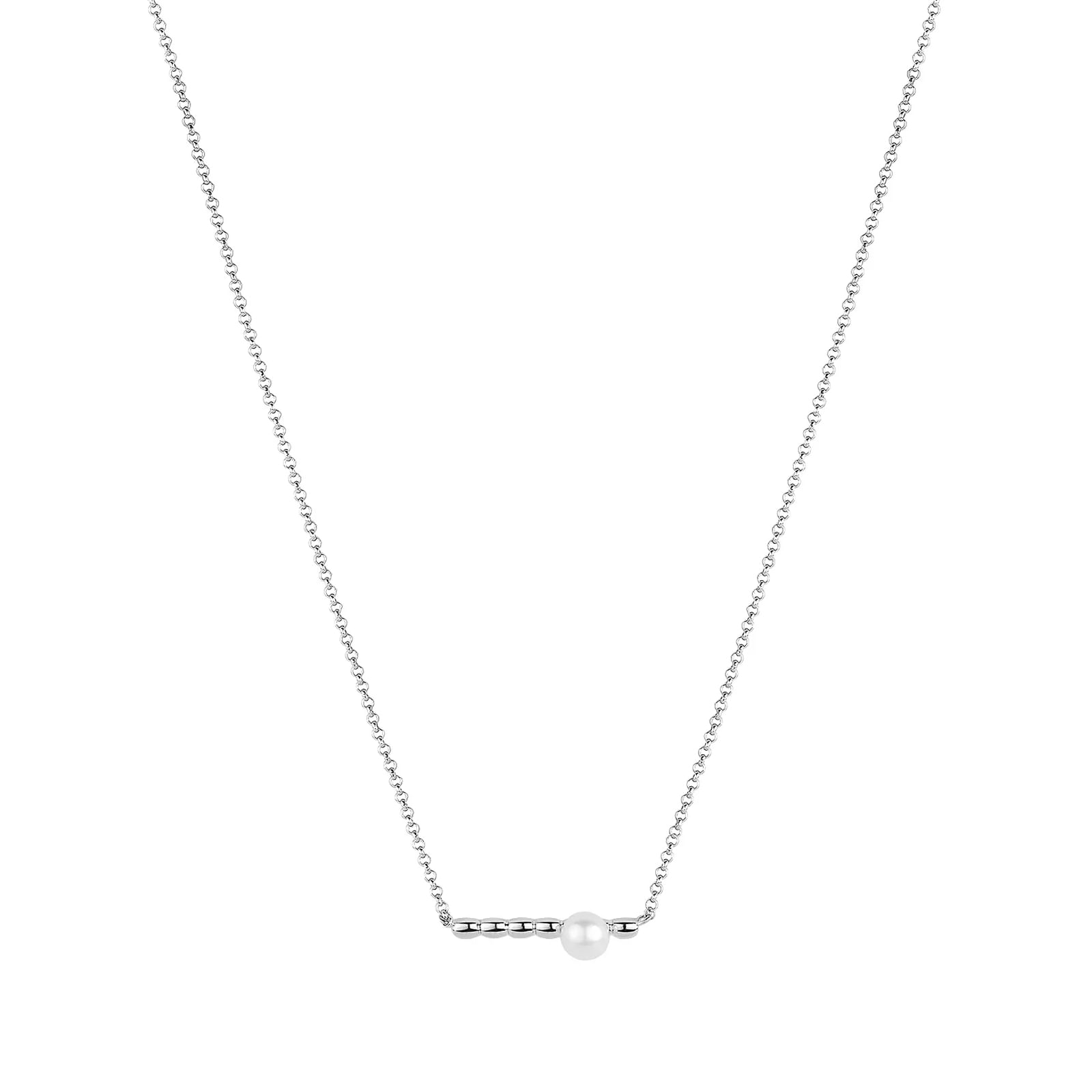 Colar em Prata 925 com Pérola, 45cm