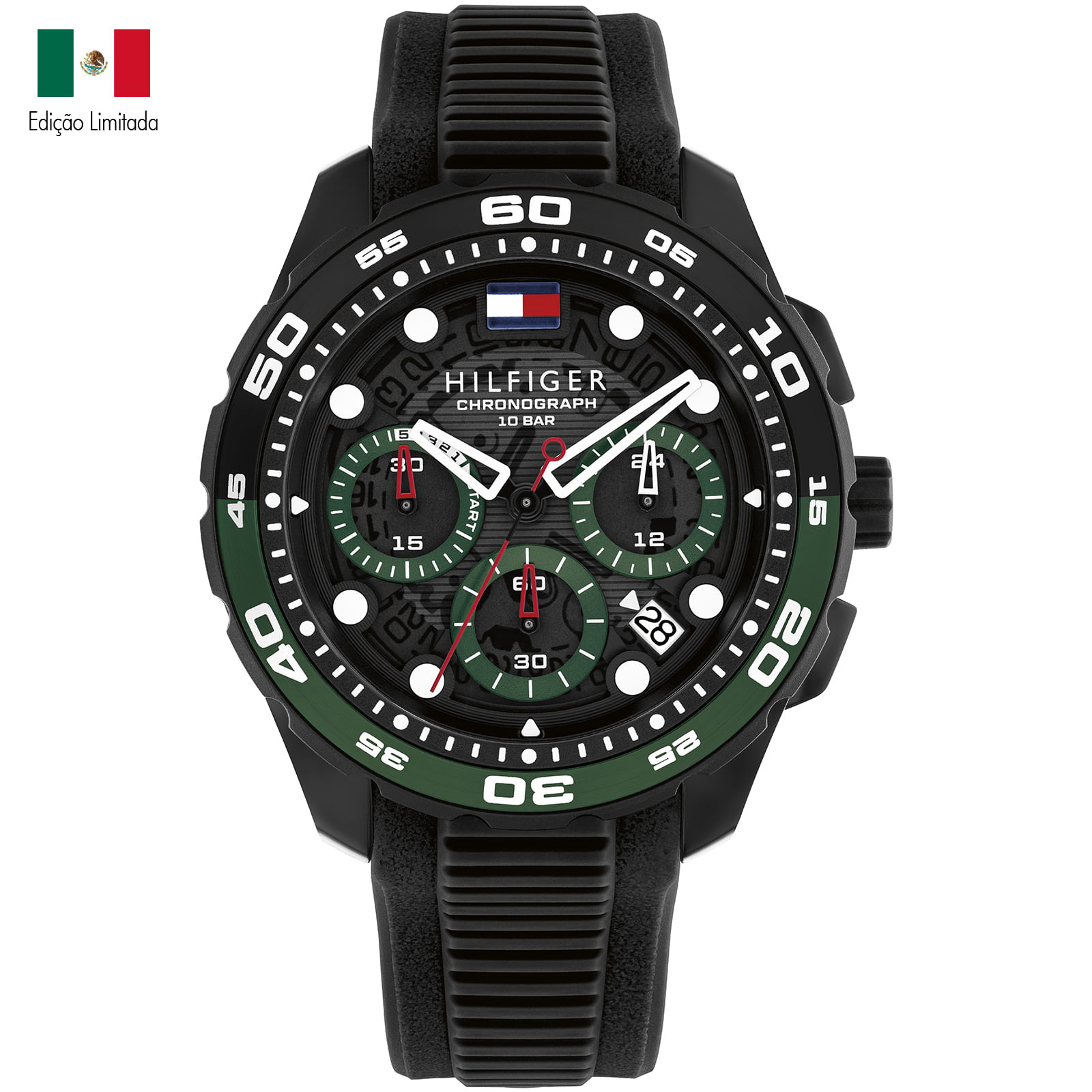 Relógio Tommy Hilfiger TH Regatta Masculino em Borracha Preta 1792247