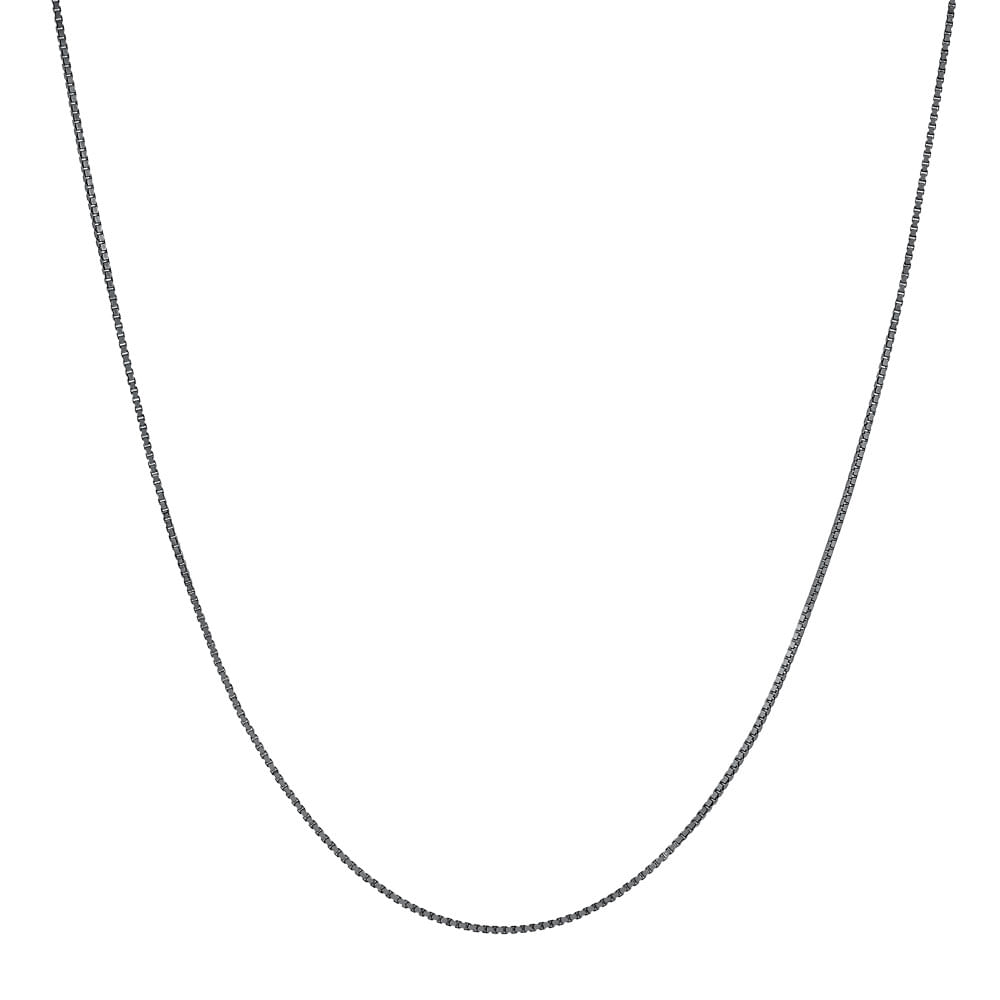Corrente Veneziana Curta em Prata 925 com Ródio Negro, 50cm