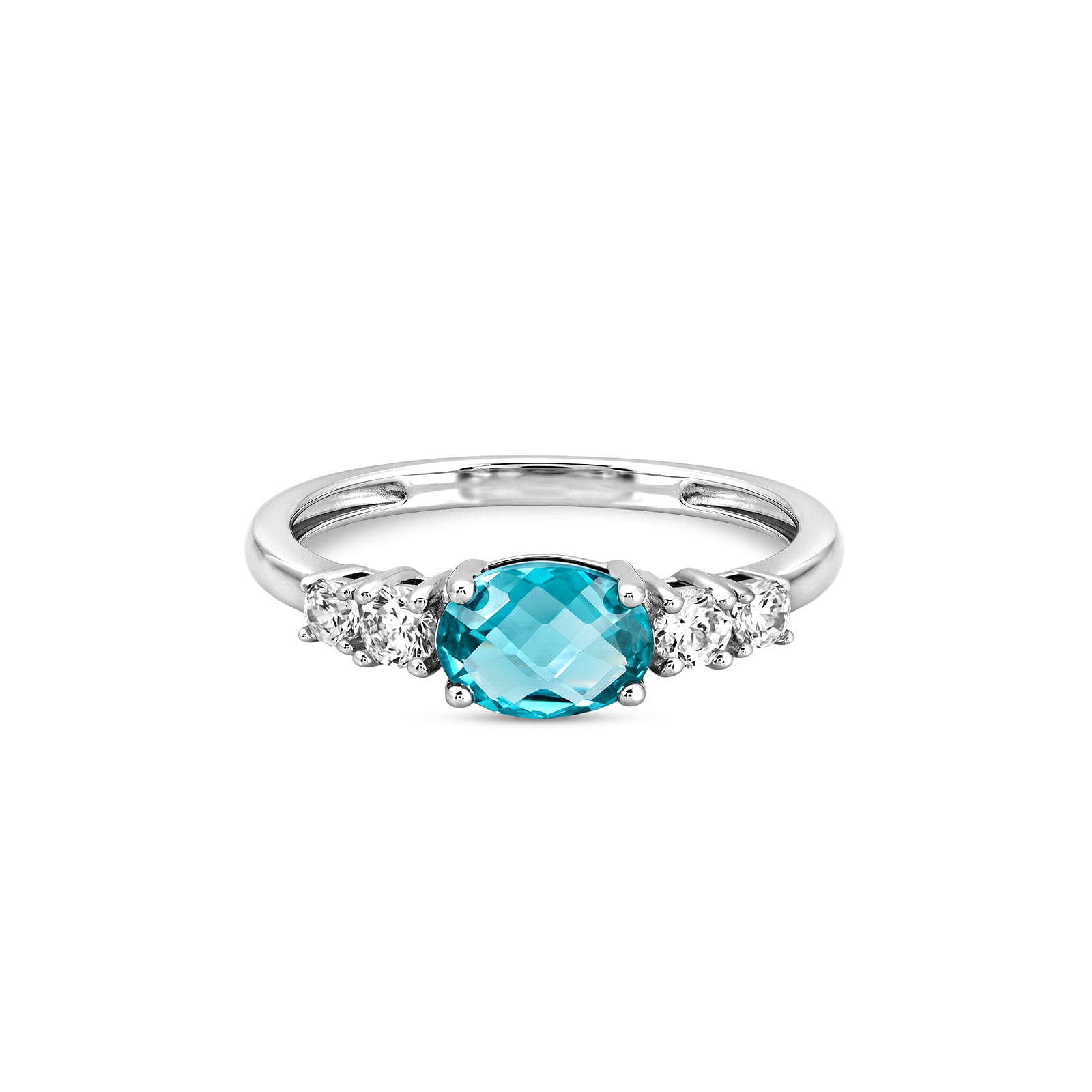 Anel Life Special em Prata 925 com Zircônias Azul e Incolor