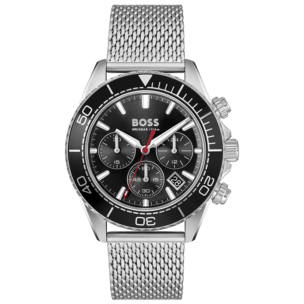 Relógio Boss Sealiner Masculino em Aço Prateado 1514324
