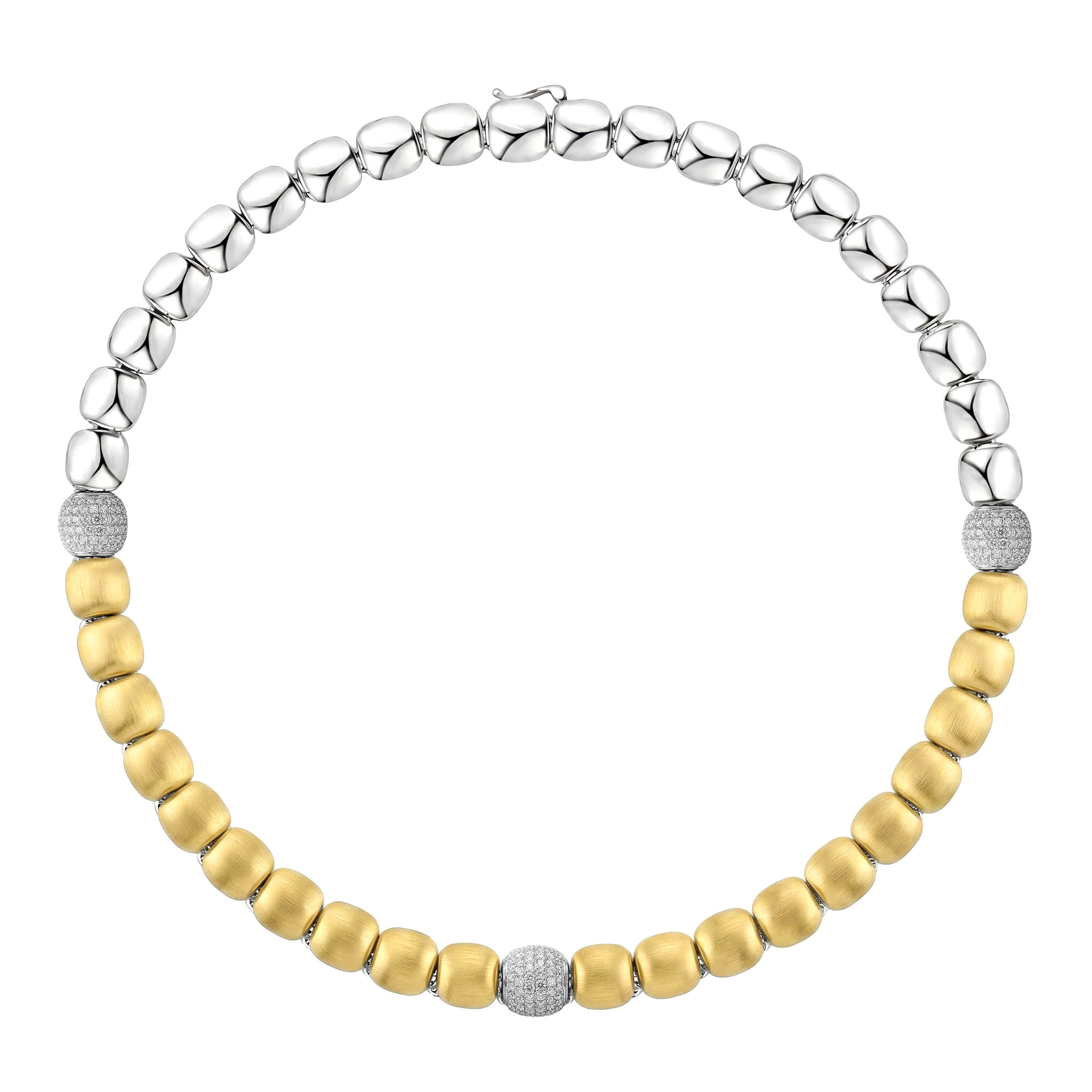 Colar Capri em Prata 925 e Ouro Amarelo 18k com Diamantes 0,4 ct