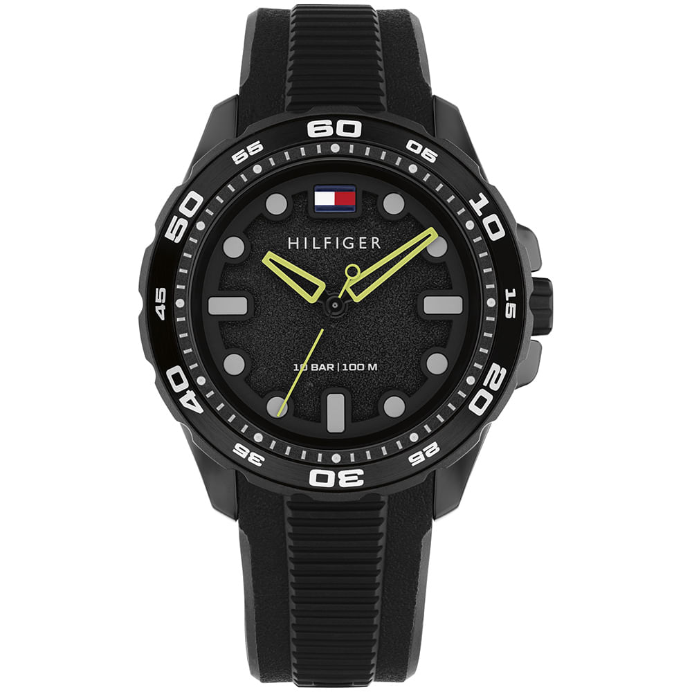Relógio Tommy Hilfiger Regatta Masculino em Borracha Preta 1792266