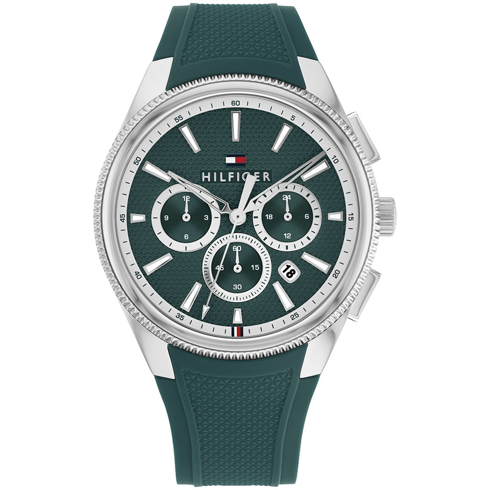 Relógio Tommy Hilfiger Sam Masculino em Borracha Verde 1792250
