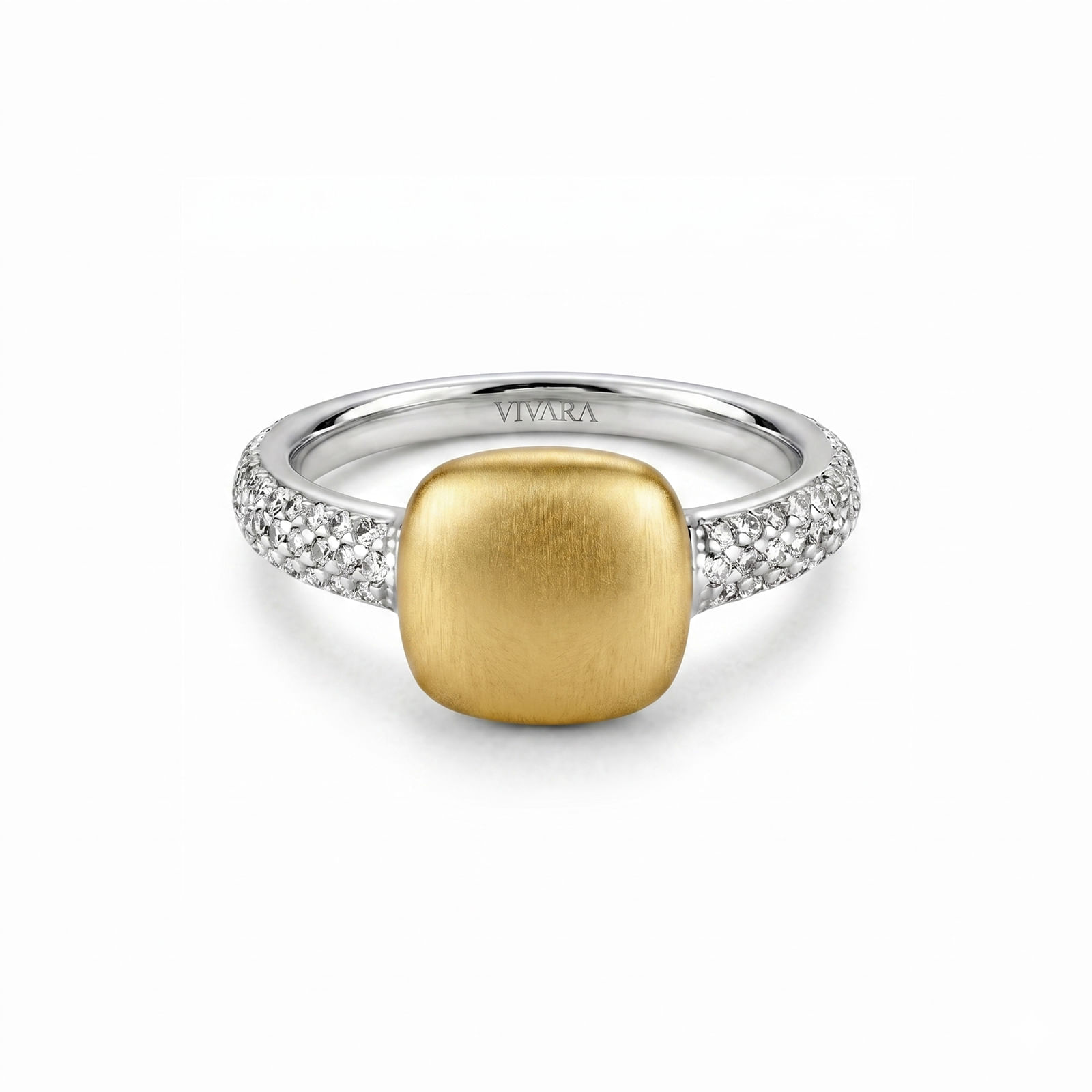 Anel Capri em Prata 925 e Ouro Amarelo 18k com Diamantes 0,32 ct
