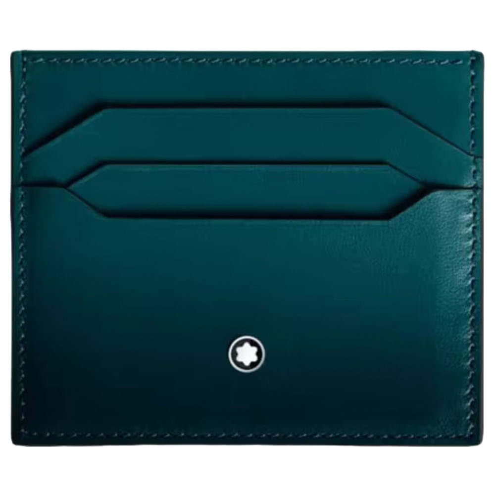 Porta Cartão Montblanc Meisterstück Soft Grain em Couro Azul 198804