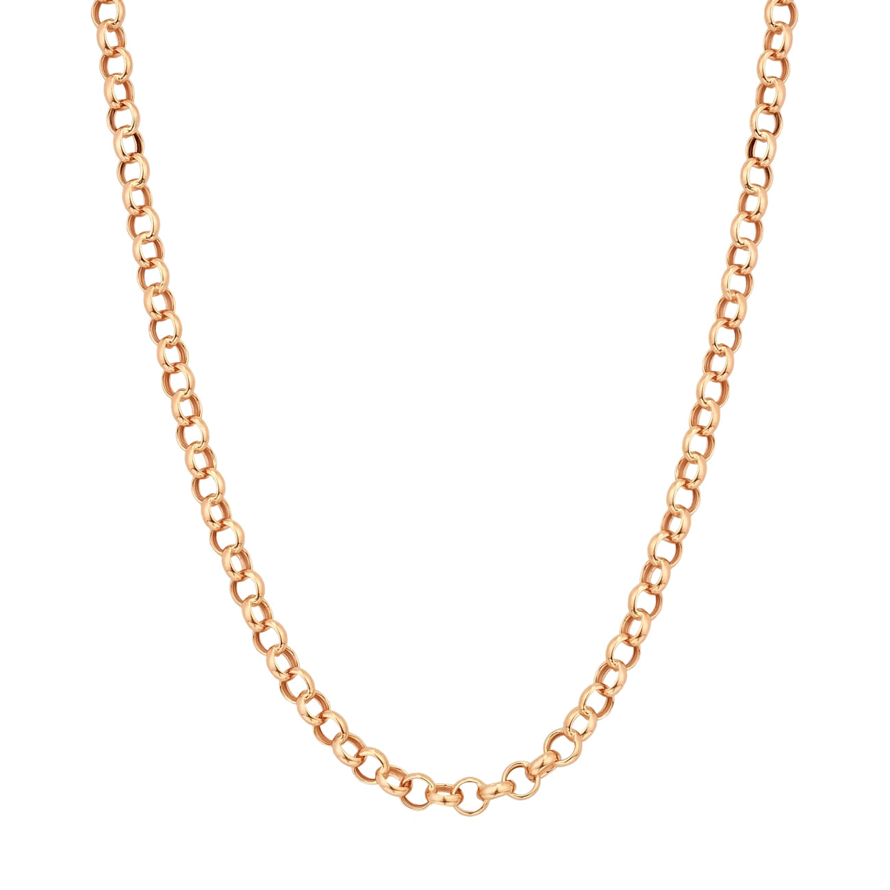 Corrente Elos Portugueses em Ouro Rosé 18k, 45cm