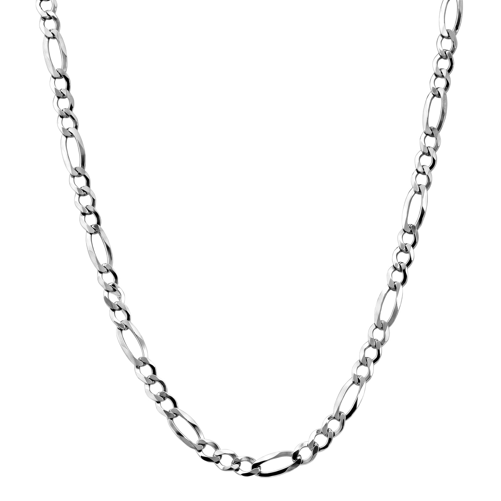 Corrente Groumet Alternada em Prata 925, 60cm