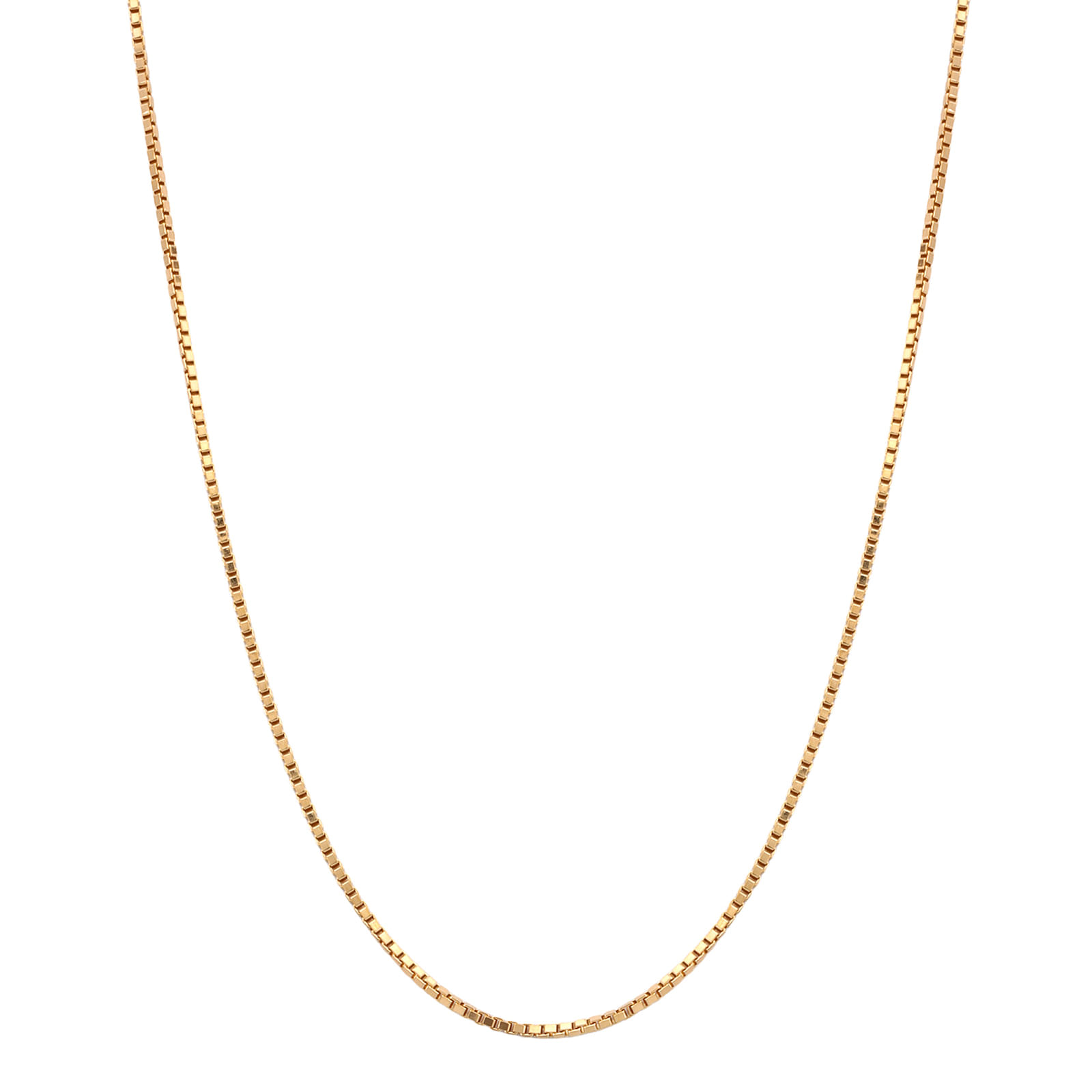Corrente Life Veneziana em Prata 925 com Banho de Ouro Amarelo, 45cm