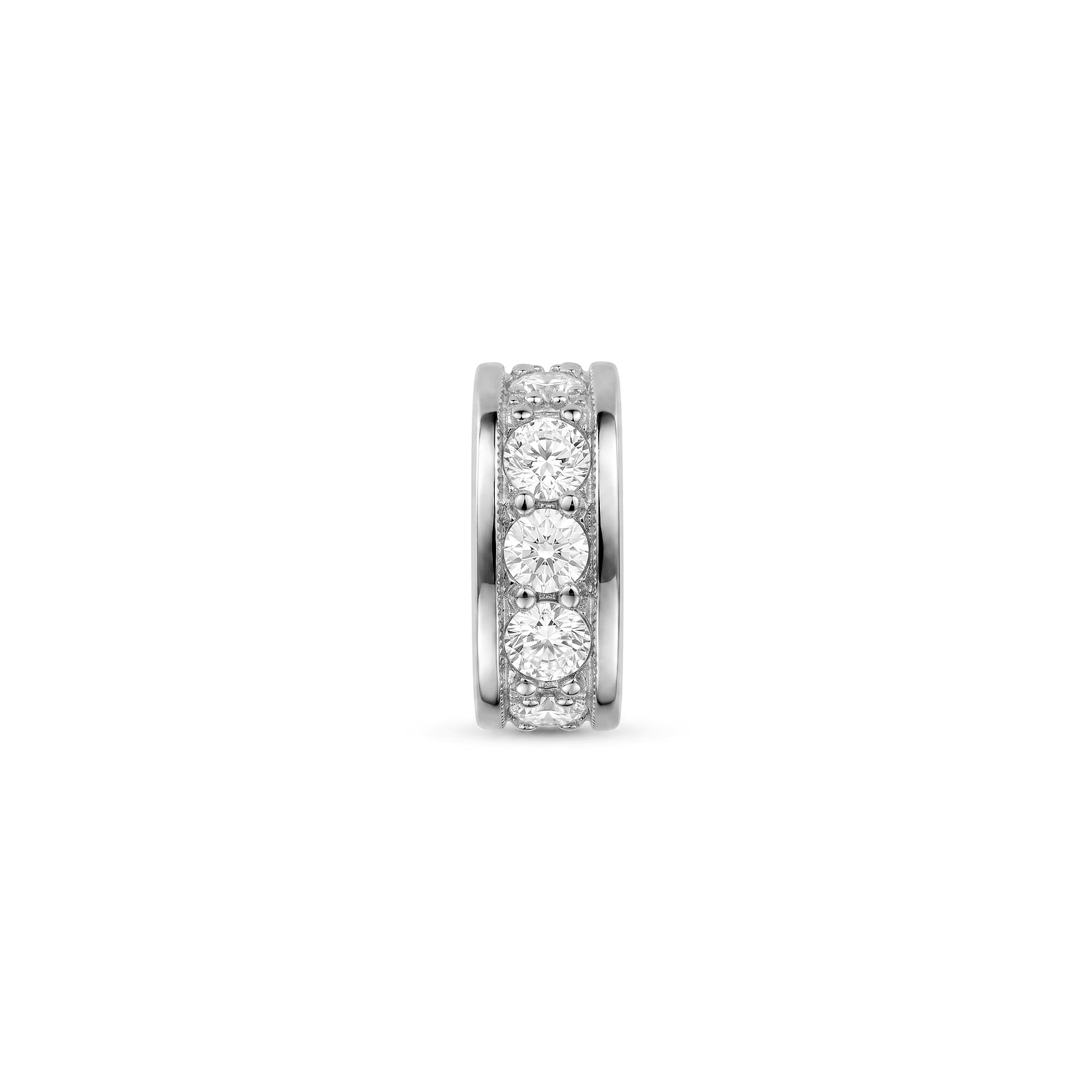 Pingente Square em Ouro Branco 18k com Diamantes, 8mm
