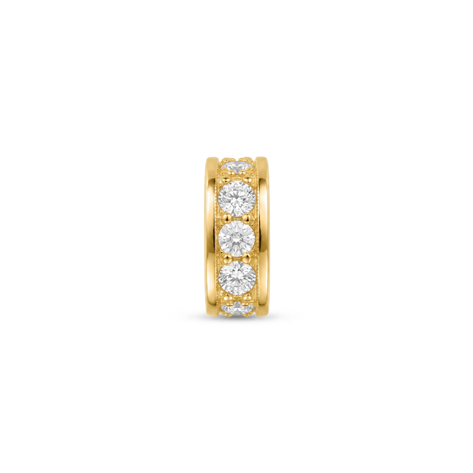 Pingente Square em Ouro Amarelo 18k com Diamantes, 8mm