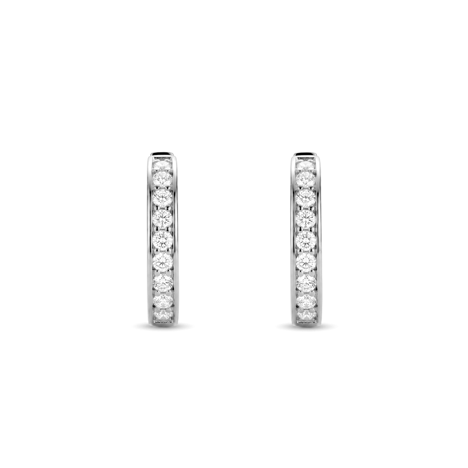 Argola Square em Ouro Branco 18k com Diamantes 0,378ct, 15,8mm