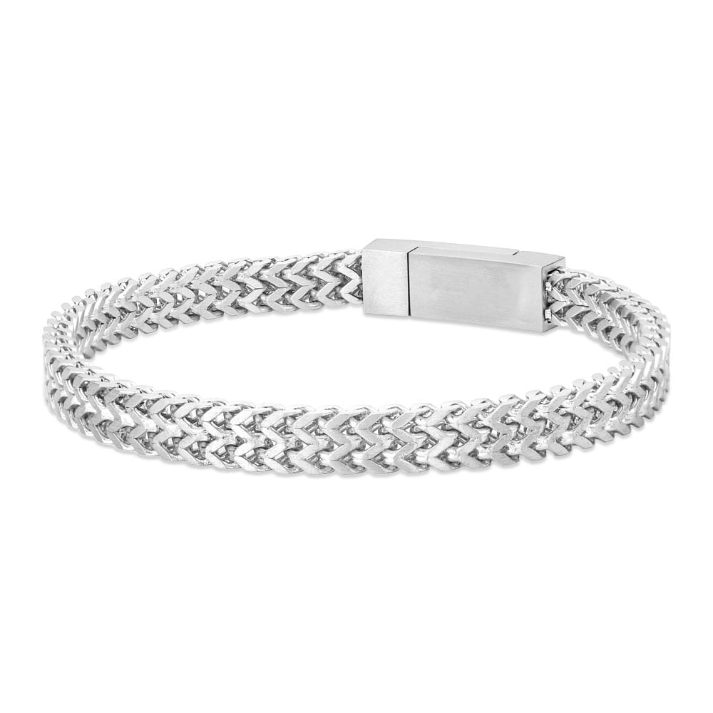 Pulseira Life Textura em Aço