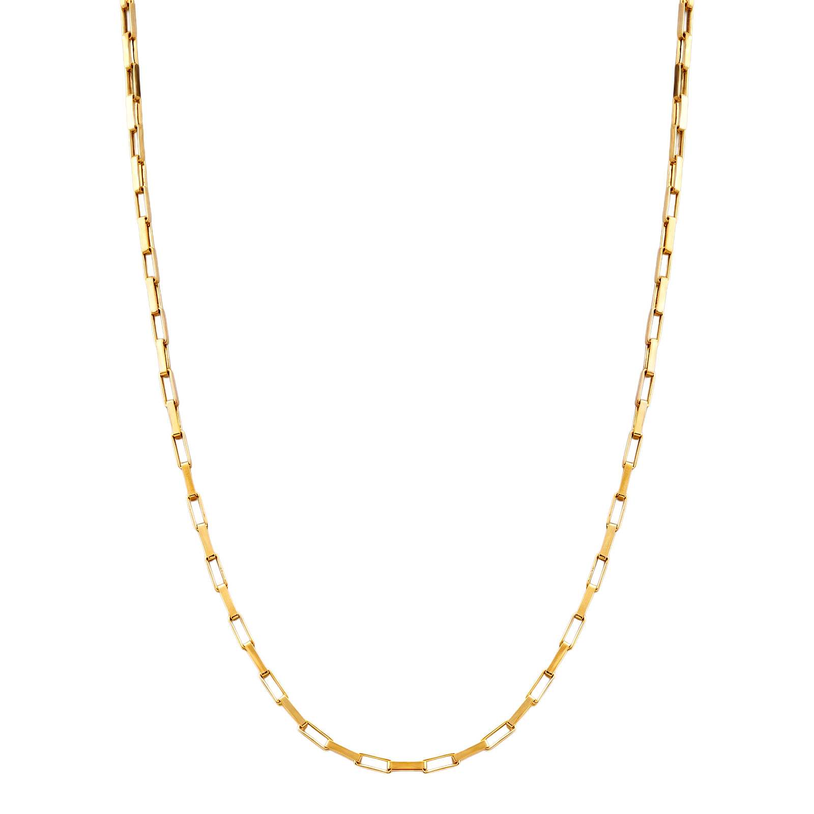 Corrente Veneziana Alongada em Ouro Amarelo 18K, 45 cm