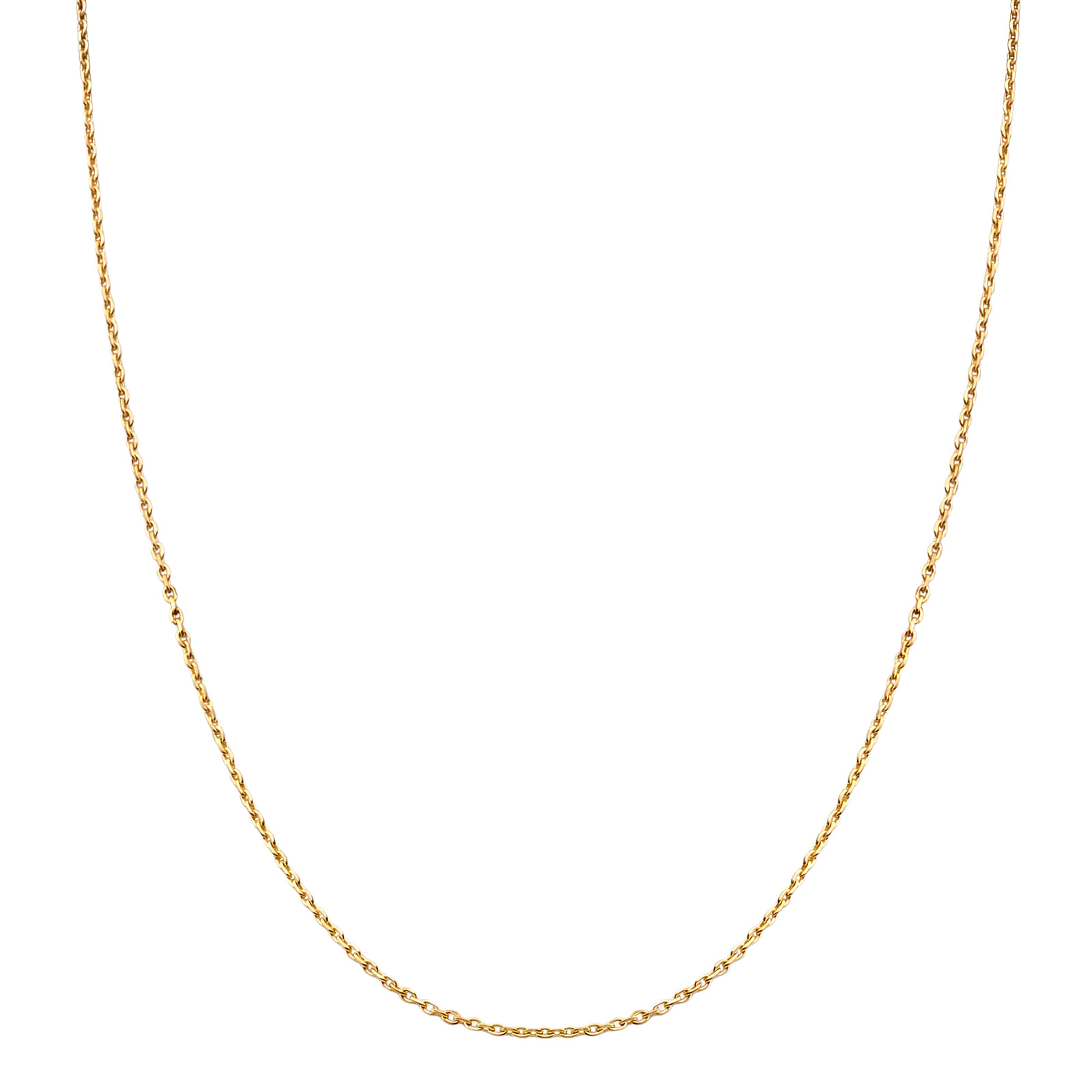 Corrente Cadeado Oca em Ouro Amarelo 18K, 50 cm